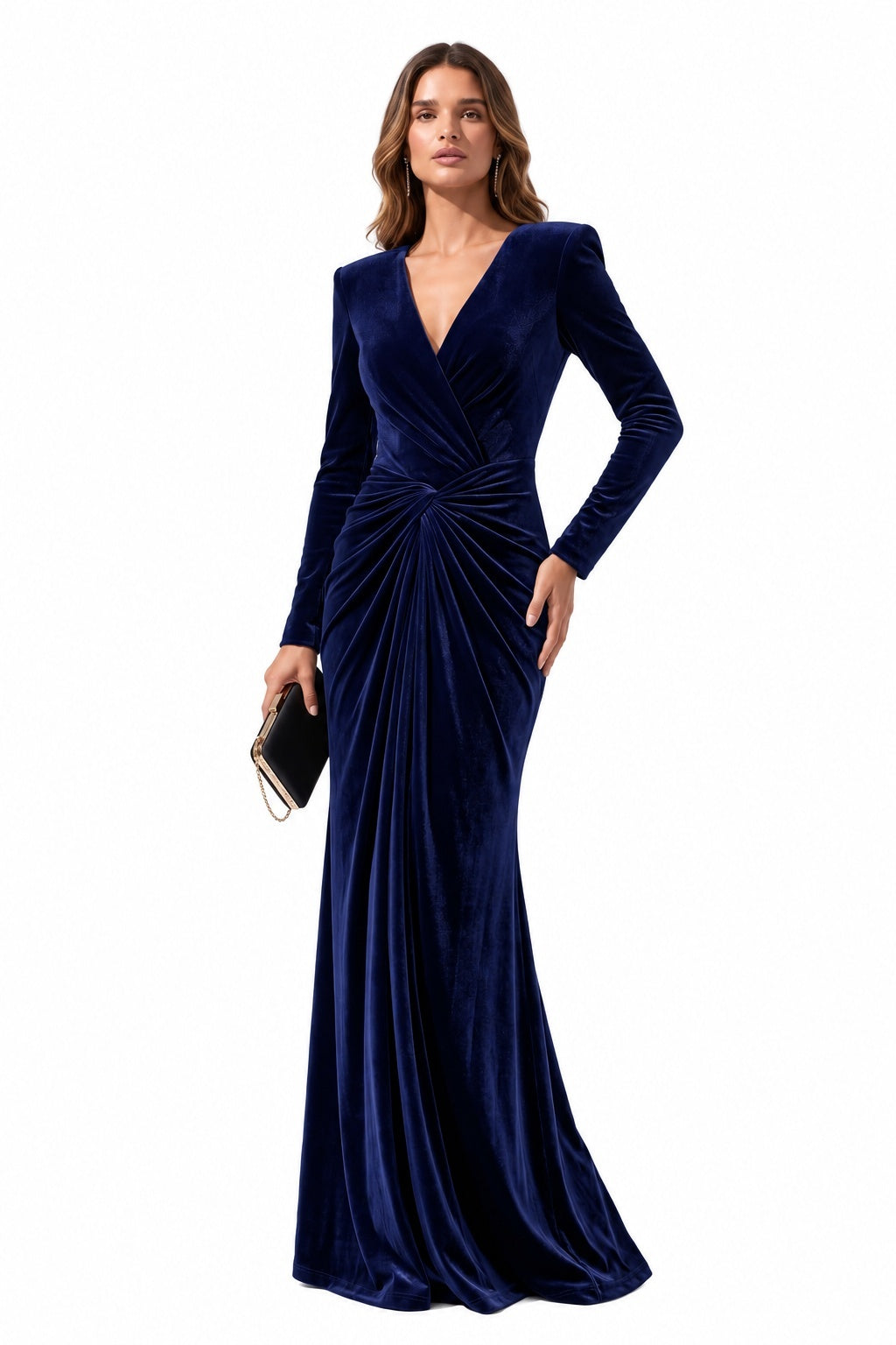 Trumpet-Mermaid Floor Length Velvet Special Occasion Dress CS1094