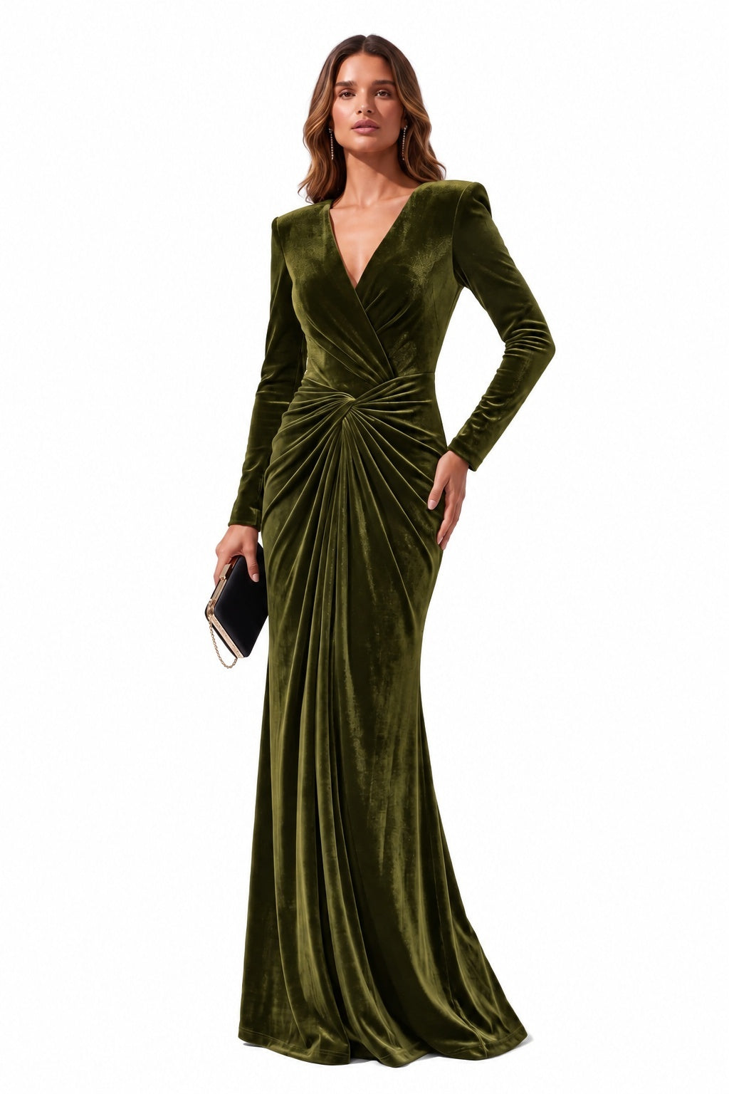 Trumpet-Mermaid Floor Length Velvet Special Occasion Dress CS1094