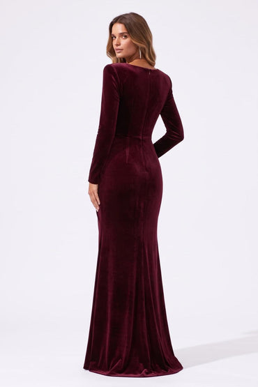 Trumpet-Mermaid Floor Length Velvet Special Occasion Dress CS1094