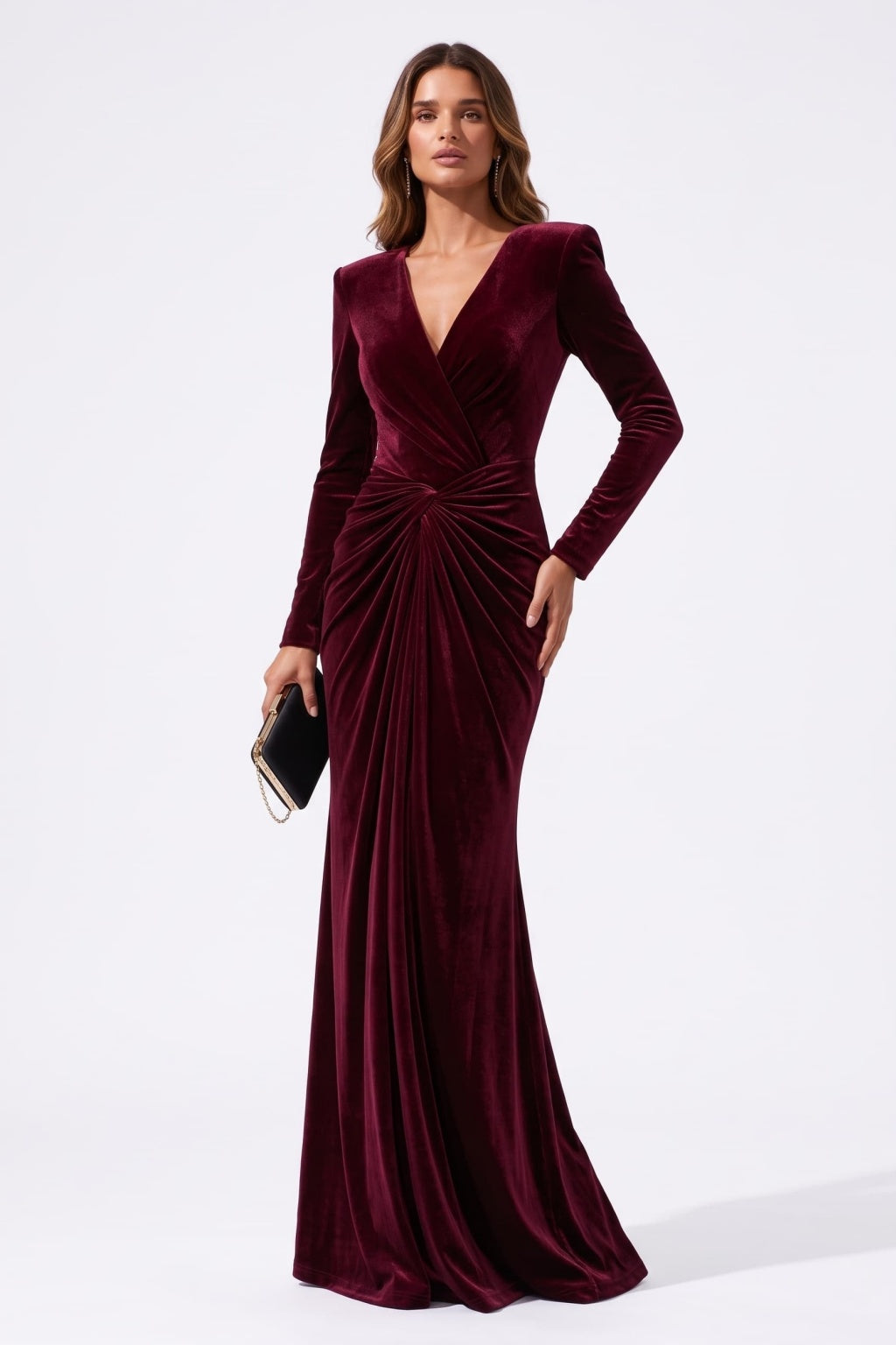 Trumpet-Mermaid Floor Length Velvet Special Occasion Dress CS1094