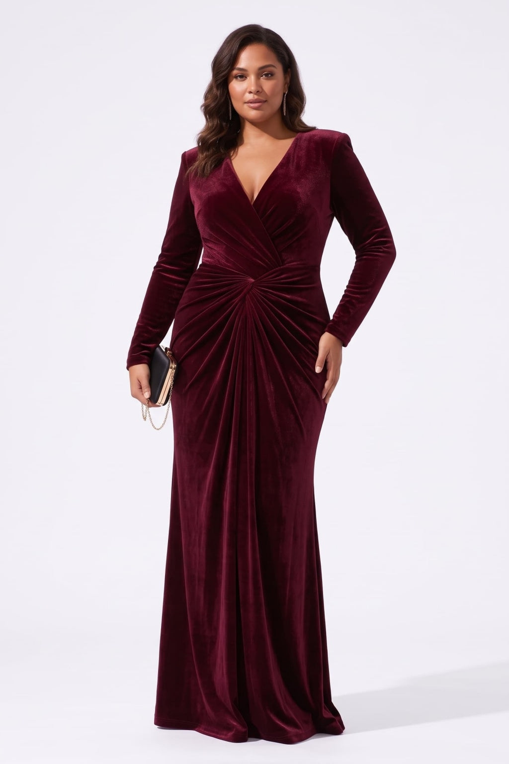Trumpet-Mermaid Floor Length Velvet Special Occasion Dress CS1094