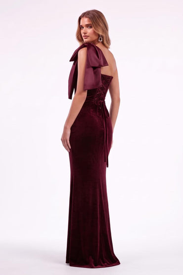 Sheath-Column Floor Length Velvet Satin Special Occasion Dress CS1096
