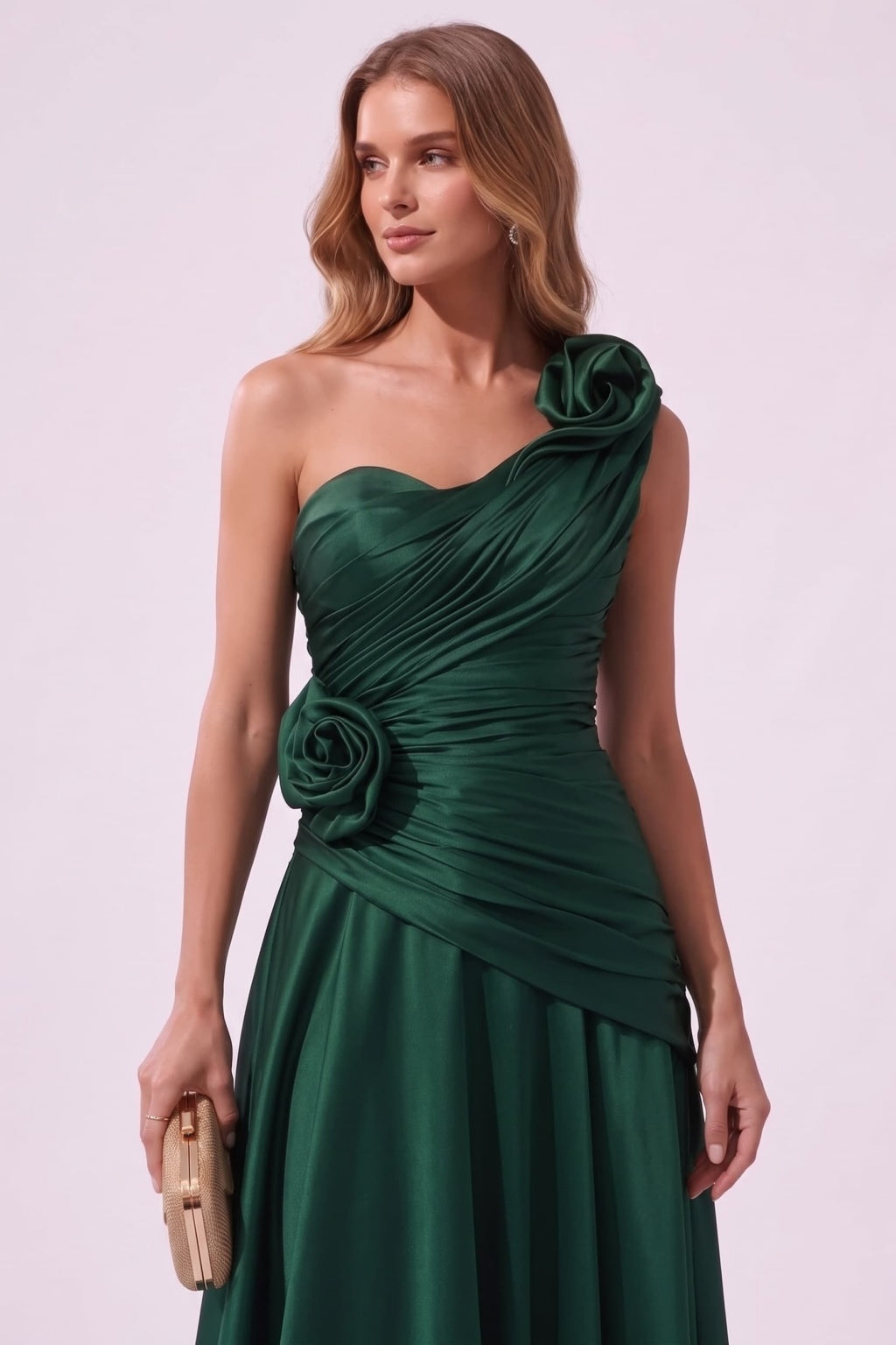 A-Line Ankle Length Satin Special Occasion Dress CS1099