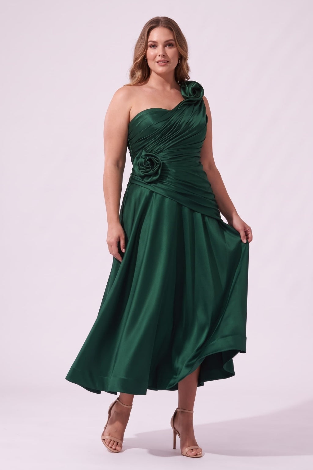 A-Line Ankle Length Satin Special Occasion Dress CS1099