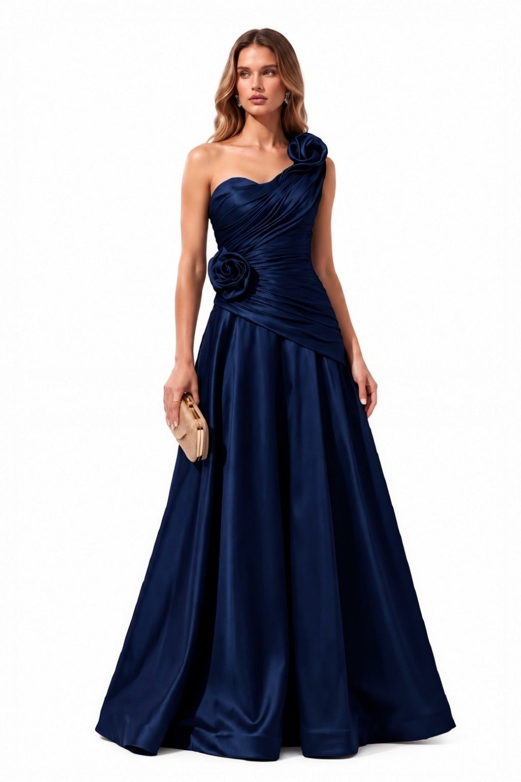 A-Line Floor Length Satin Special Occasion Dress CS1100
