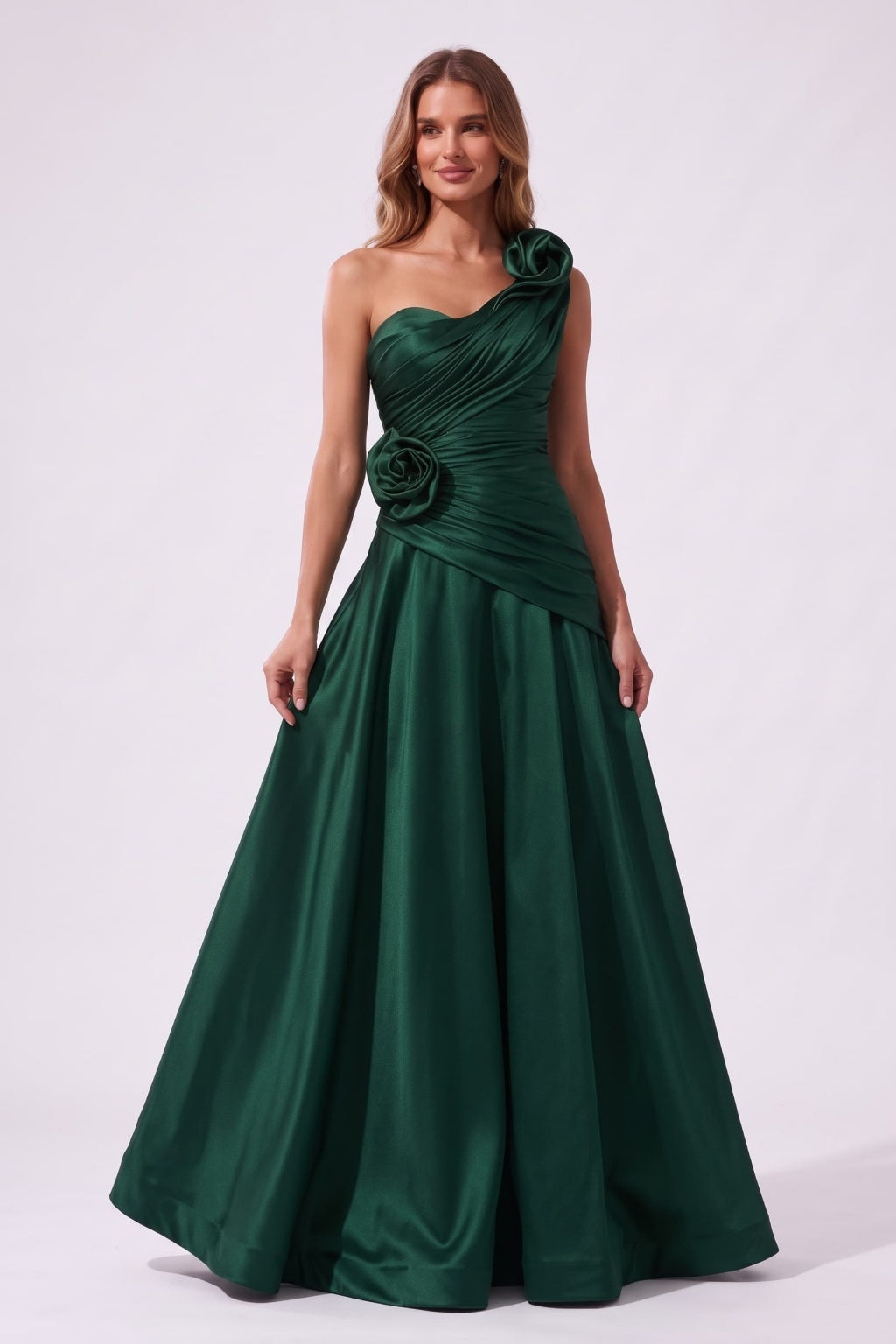 A-Line Floor Length Satin Special Occasion Dress CS1100