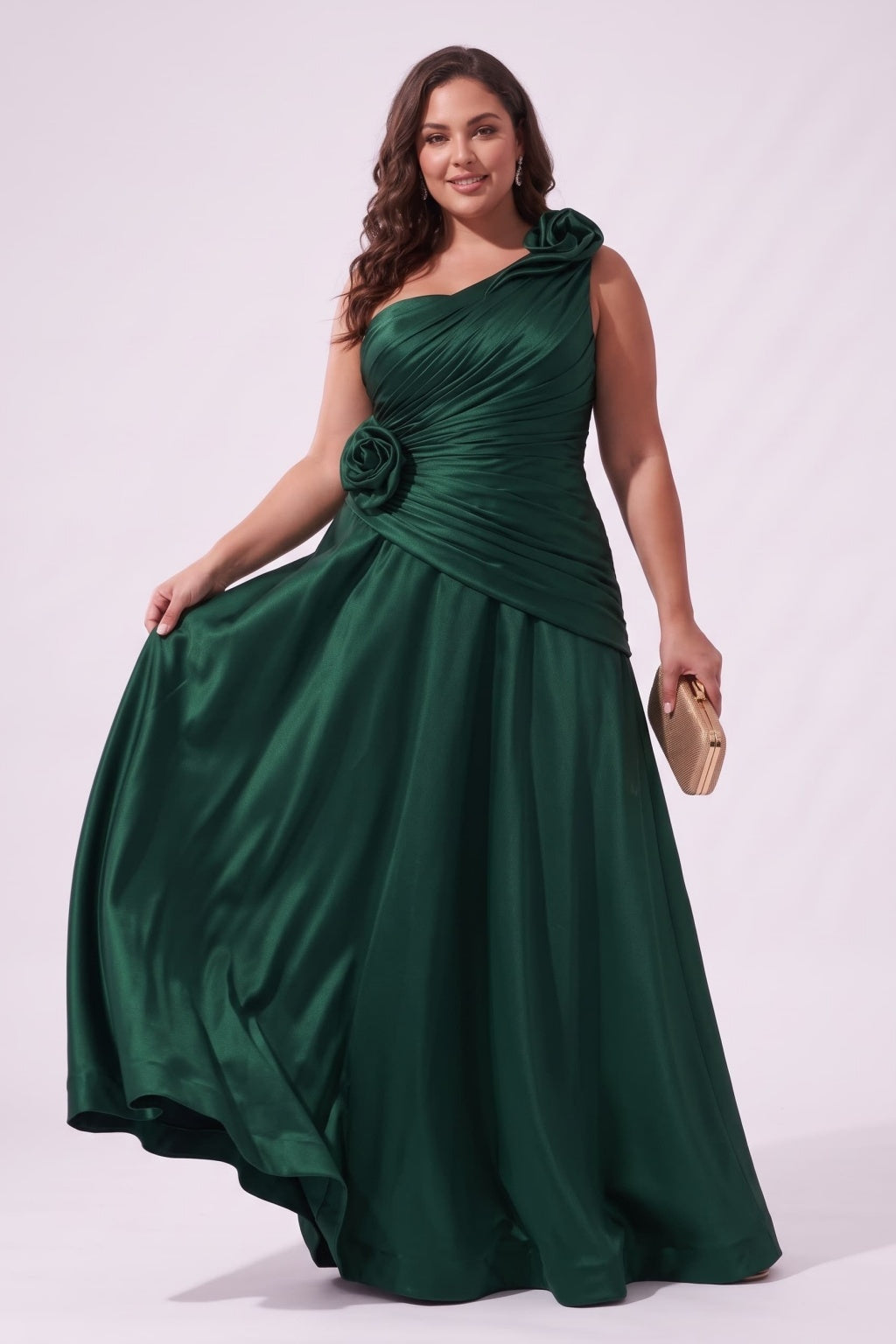 A-Line Floor Length Satin Special Occasion Dress CS1100