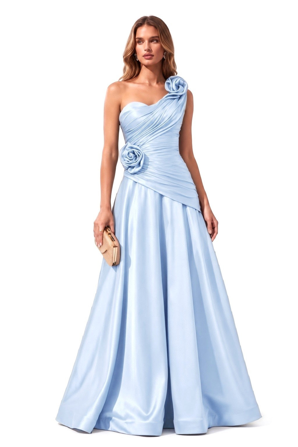 A-Line Floor Length Satin Special Occasion Dress CS1100