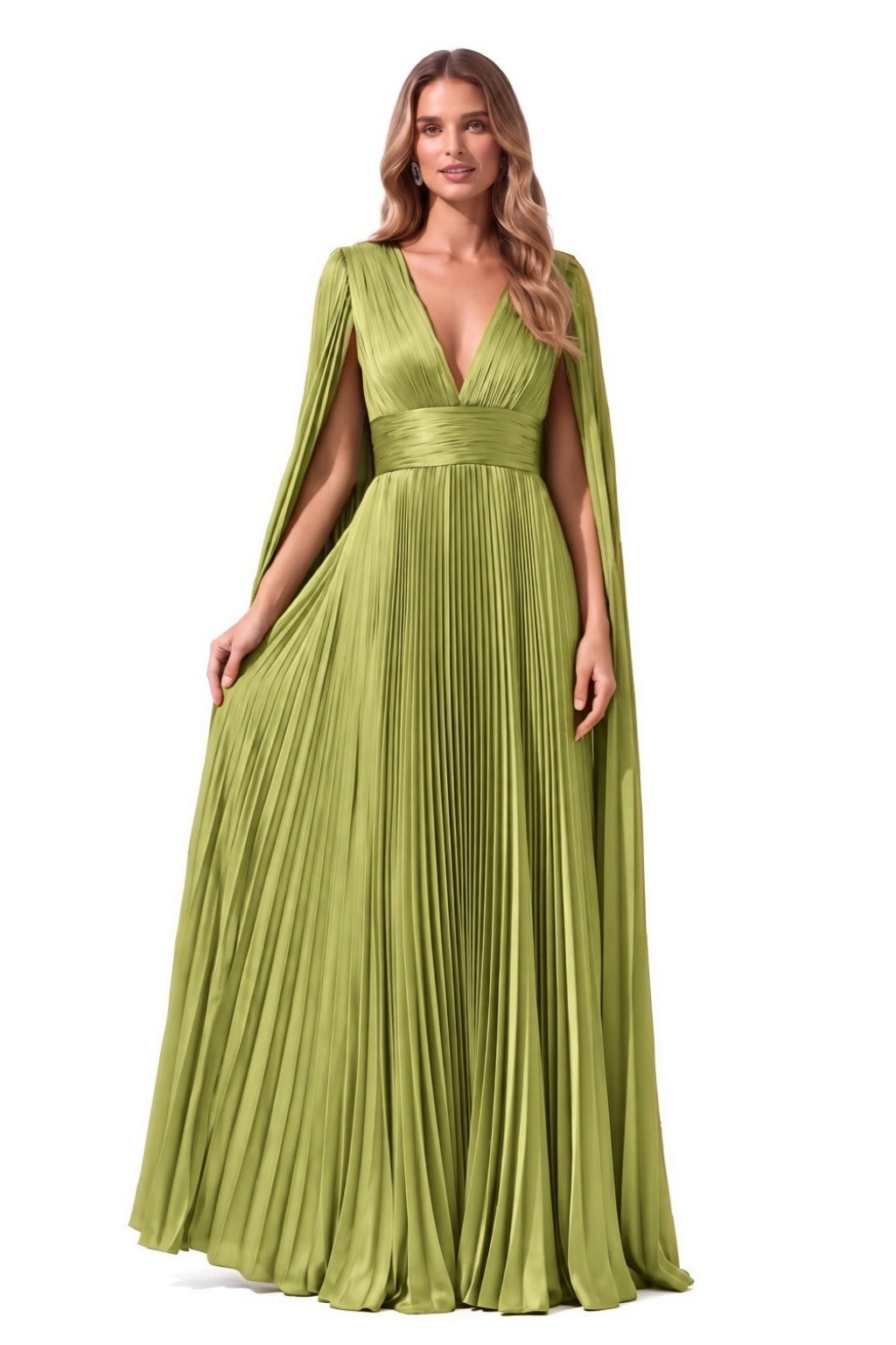 A-Line Floor Length Acetate Satin Special Occasion Dress CS1101