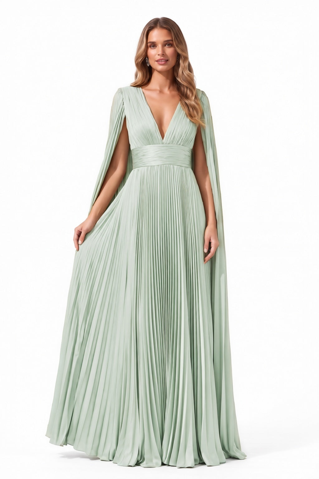 A-Line Floor Length Acetate Satin Special Occasion Dress CS1101