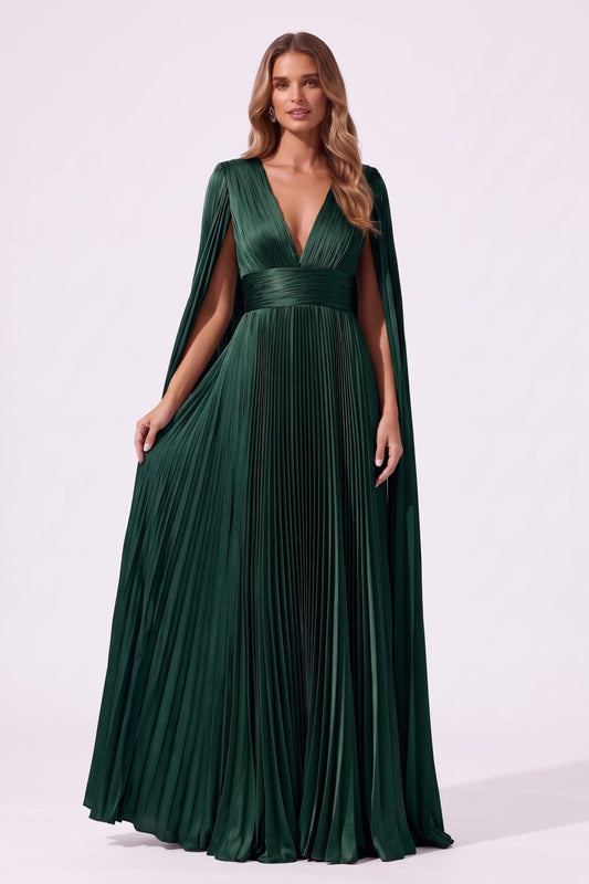 A-Line Floor Length Acetate Satin Special Occasion Dress CS1101
