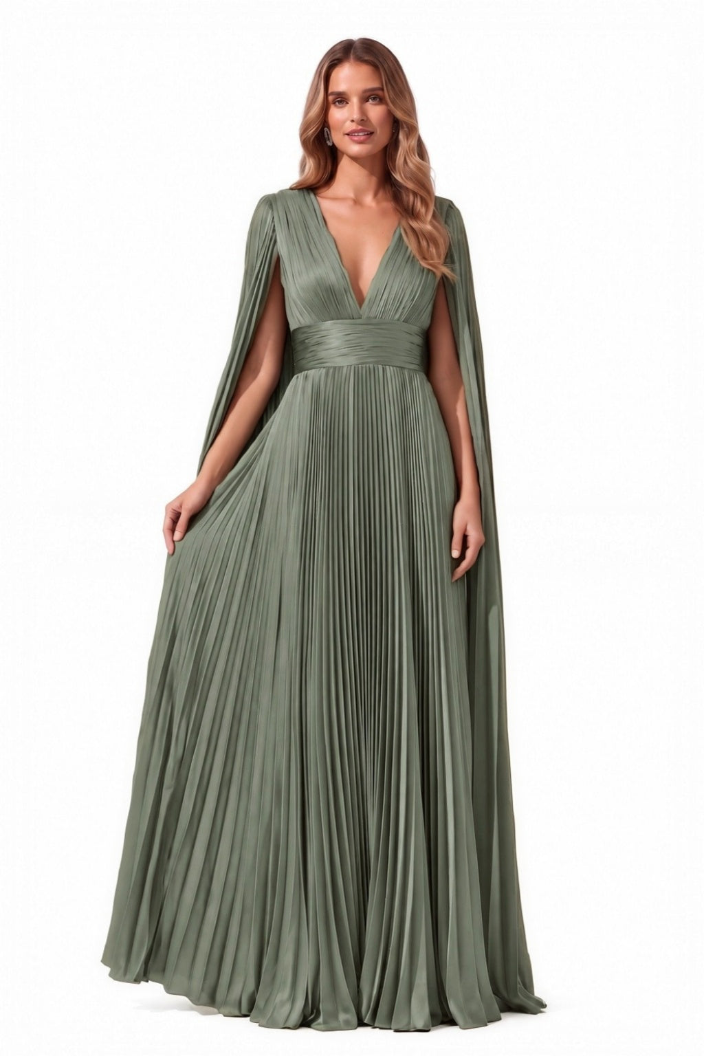 A-Line Floor Length Acetate Satin Special Occasion Dress CS1101