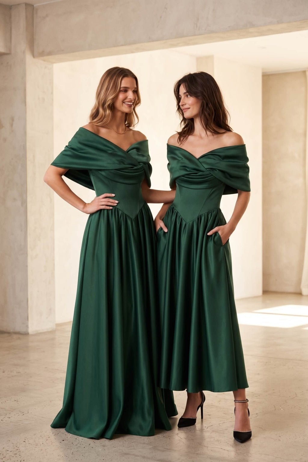A-Line Floor Length Satin Special Occasion Dress CS1103