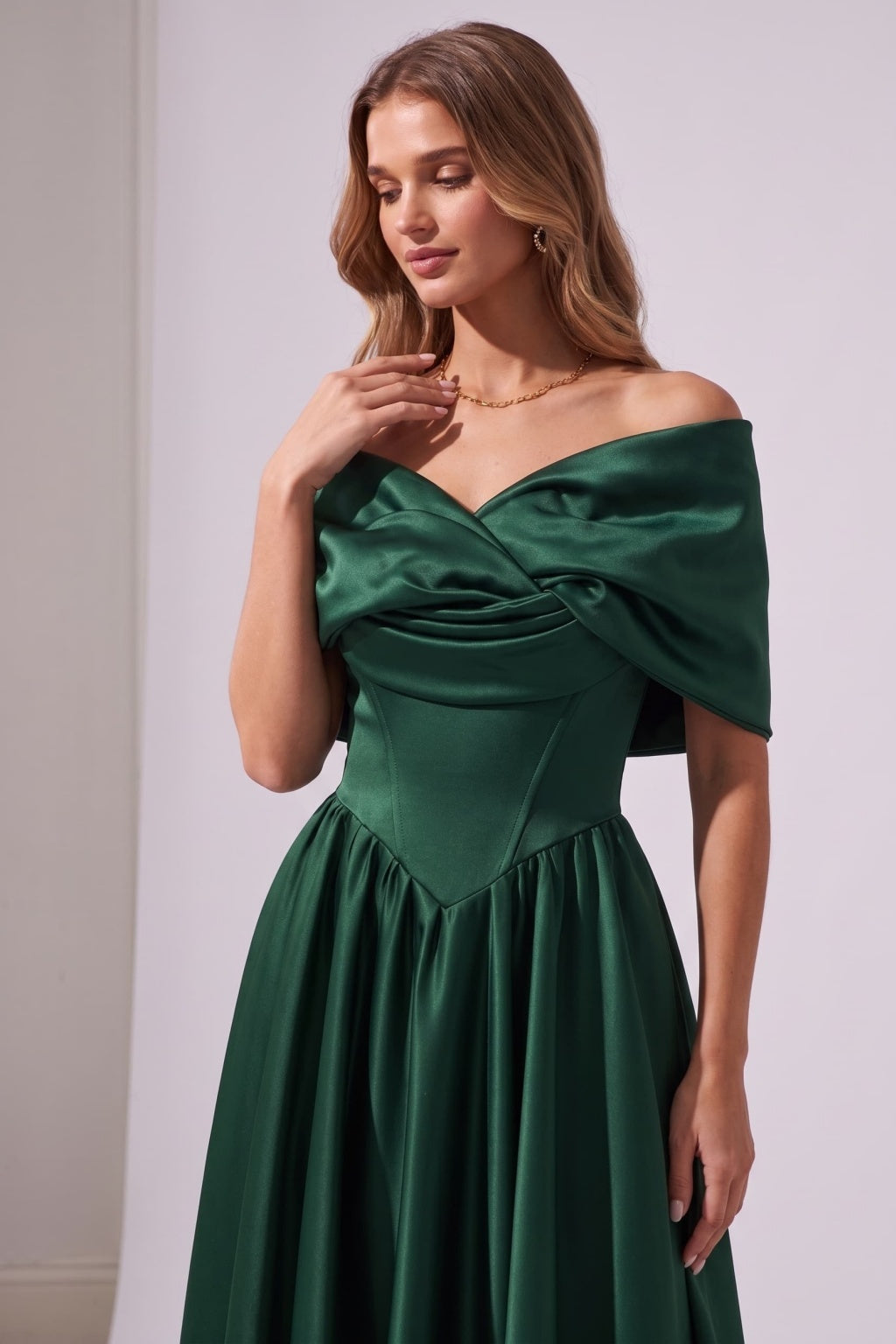 A-Line Ankle Length Satin Special Occasion Dress CS1104