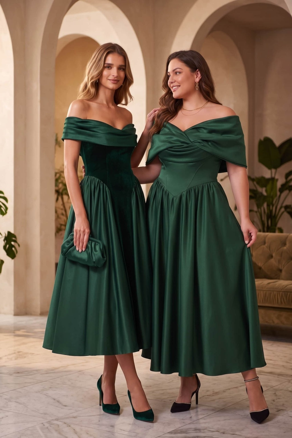 A-Line Ankle Length Satin Special Occasion Dress CS1104