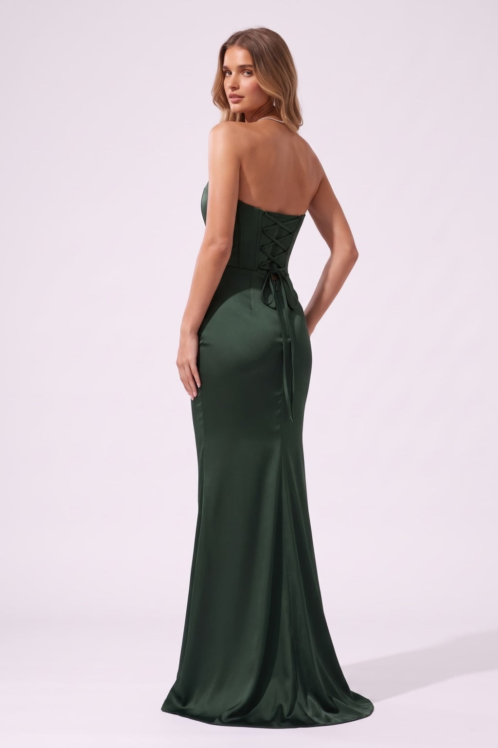 Trumpet-Mermaid Floor Length Acetate Satin Special Occasion Dress CS1105