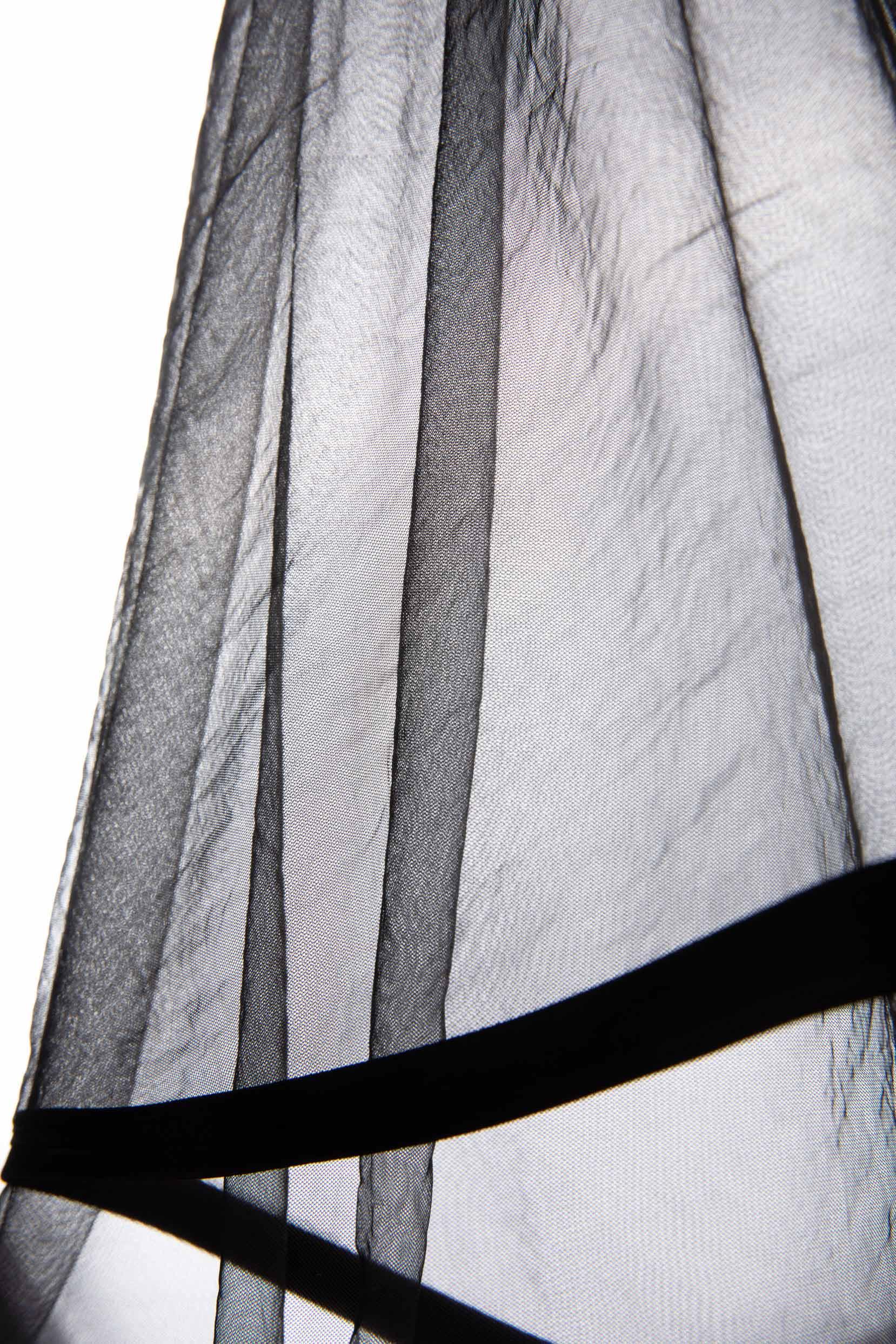 One-tier Ribbon Edge Tulle Hip Veils with Ribbons CV0281 - COCOMELODY