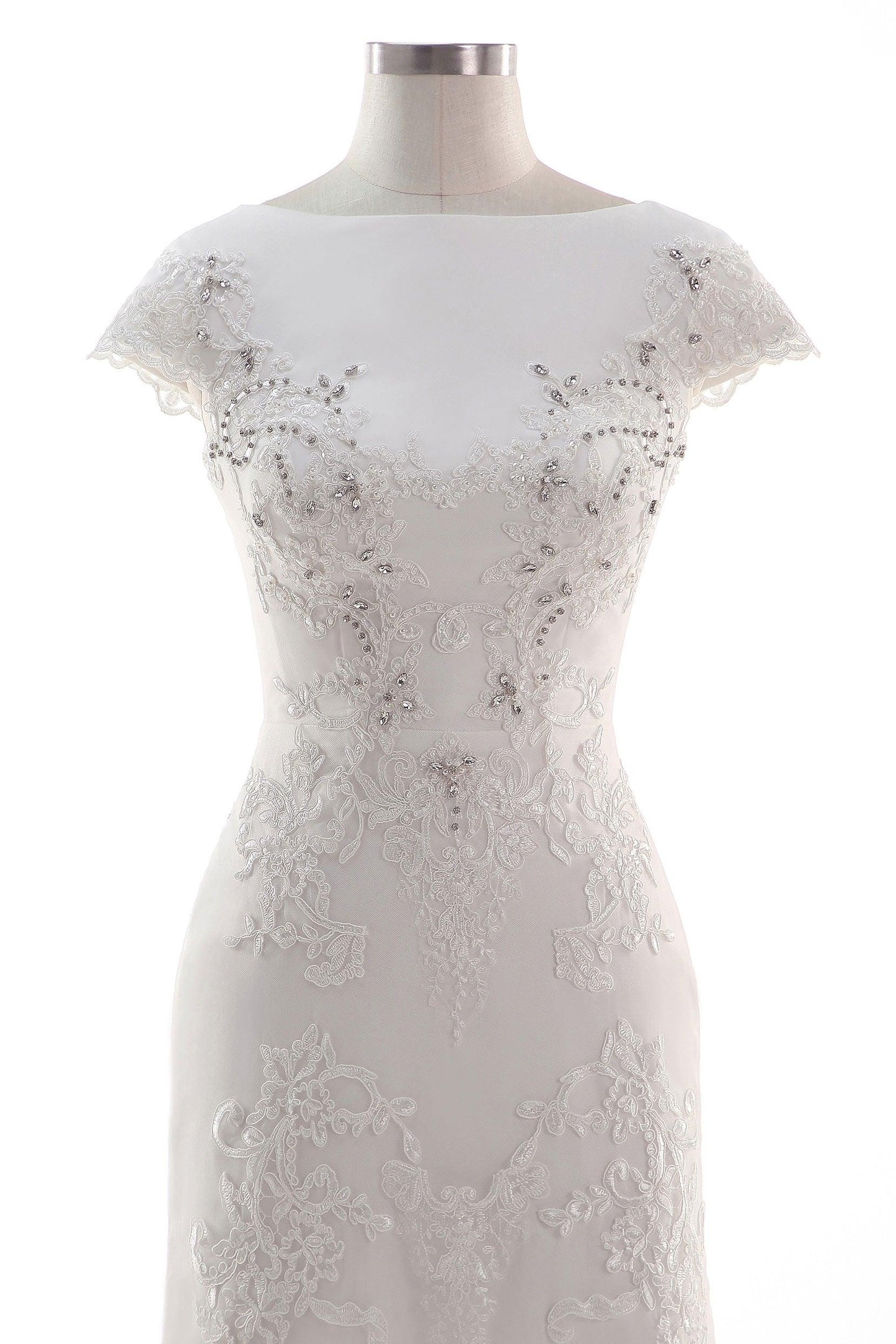 A-Line Court Train Tulle Wedding Dress CW2456 - COCOMELODY