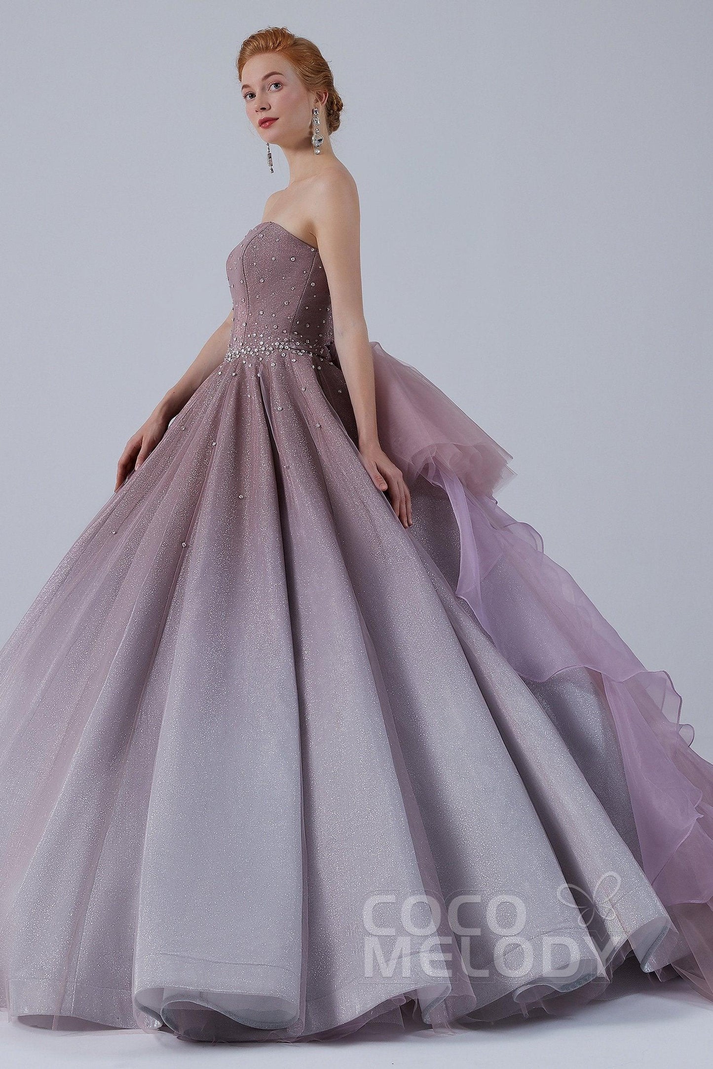 Ball Gown Floor Length Compound Ombre Wedding Dress CW2141 - COCOMELODY