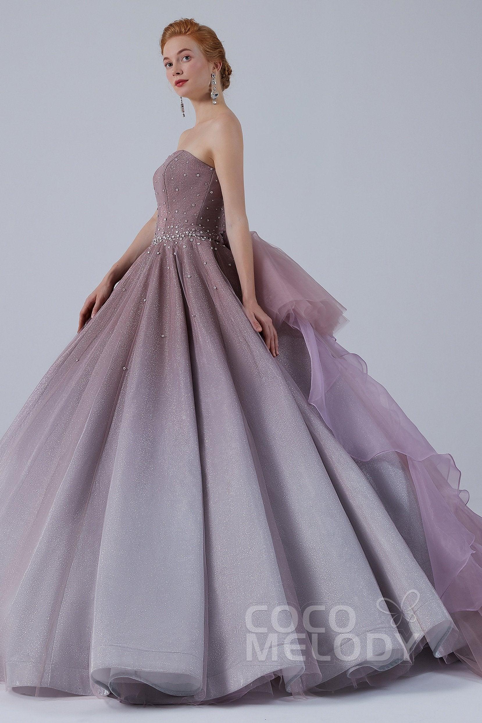 Ball Gown Floor Length Compound Ombre Wedding Dress CW2141 - COCOMELODY