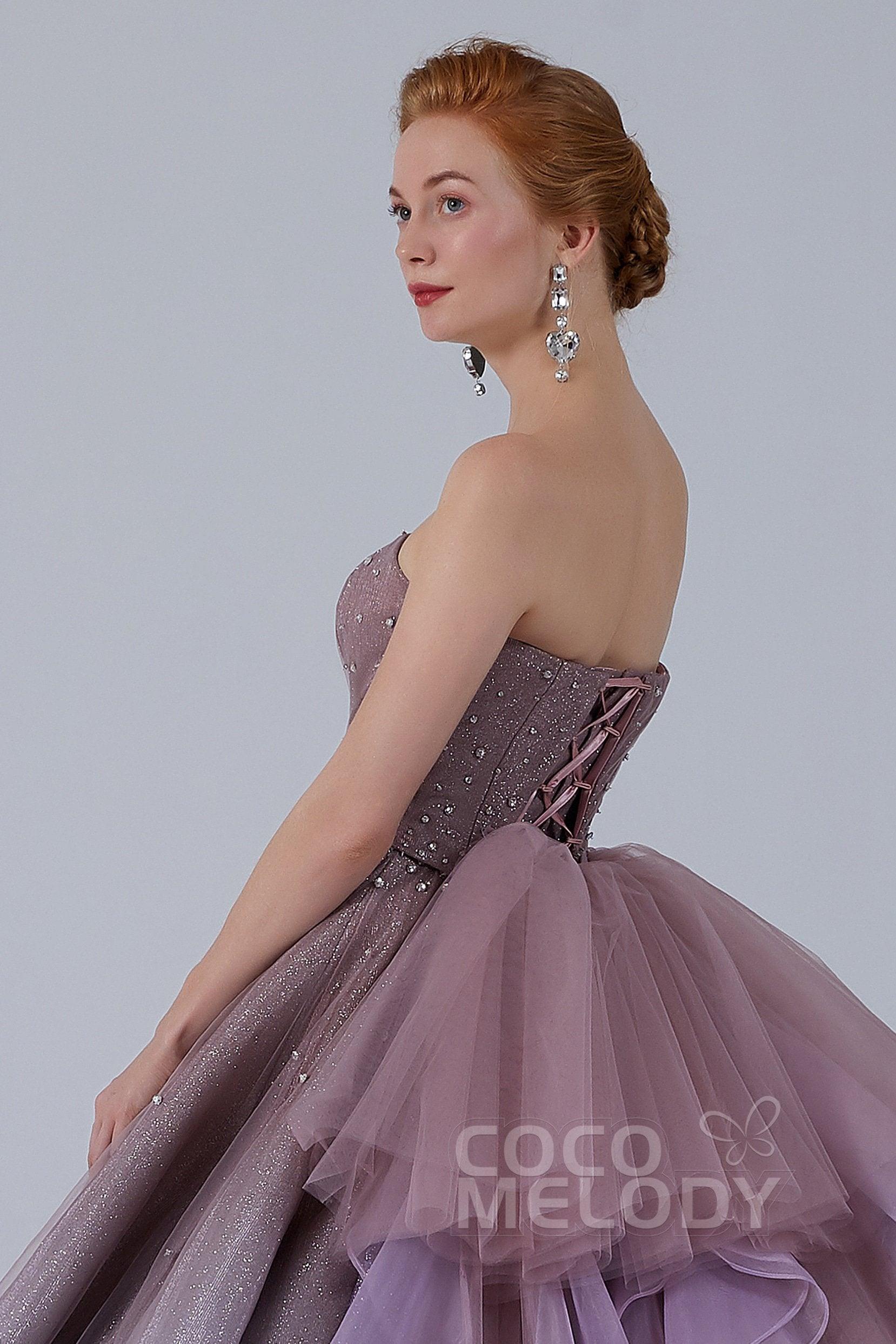 Ball Gown Floor Length Compound Ombre Wedding Dress CW2141 - COCOMELODY