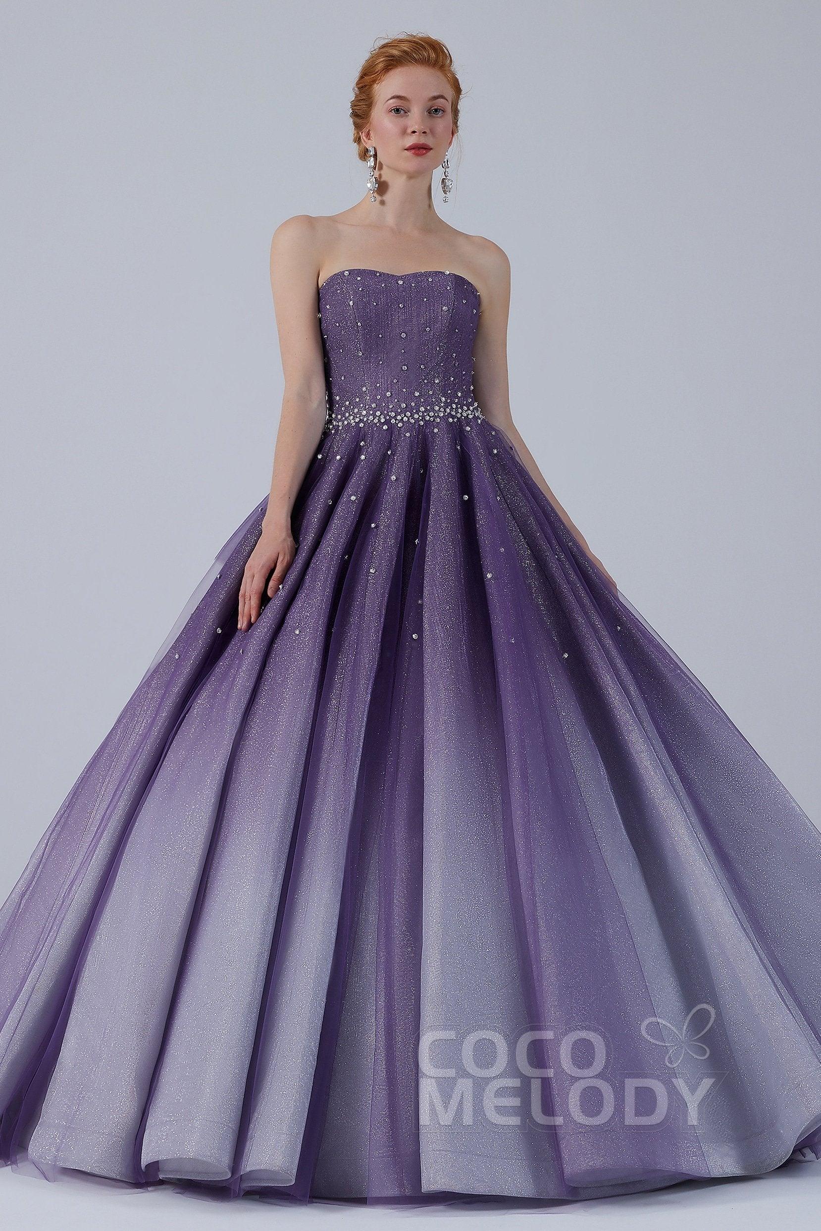 Ball Gown Floor Length Compound Ombre Wedding Dress CW2142 - COCOMELODY