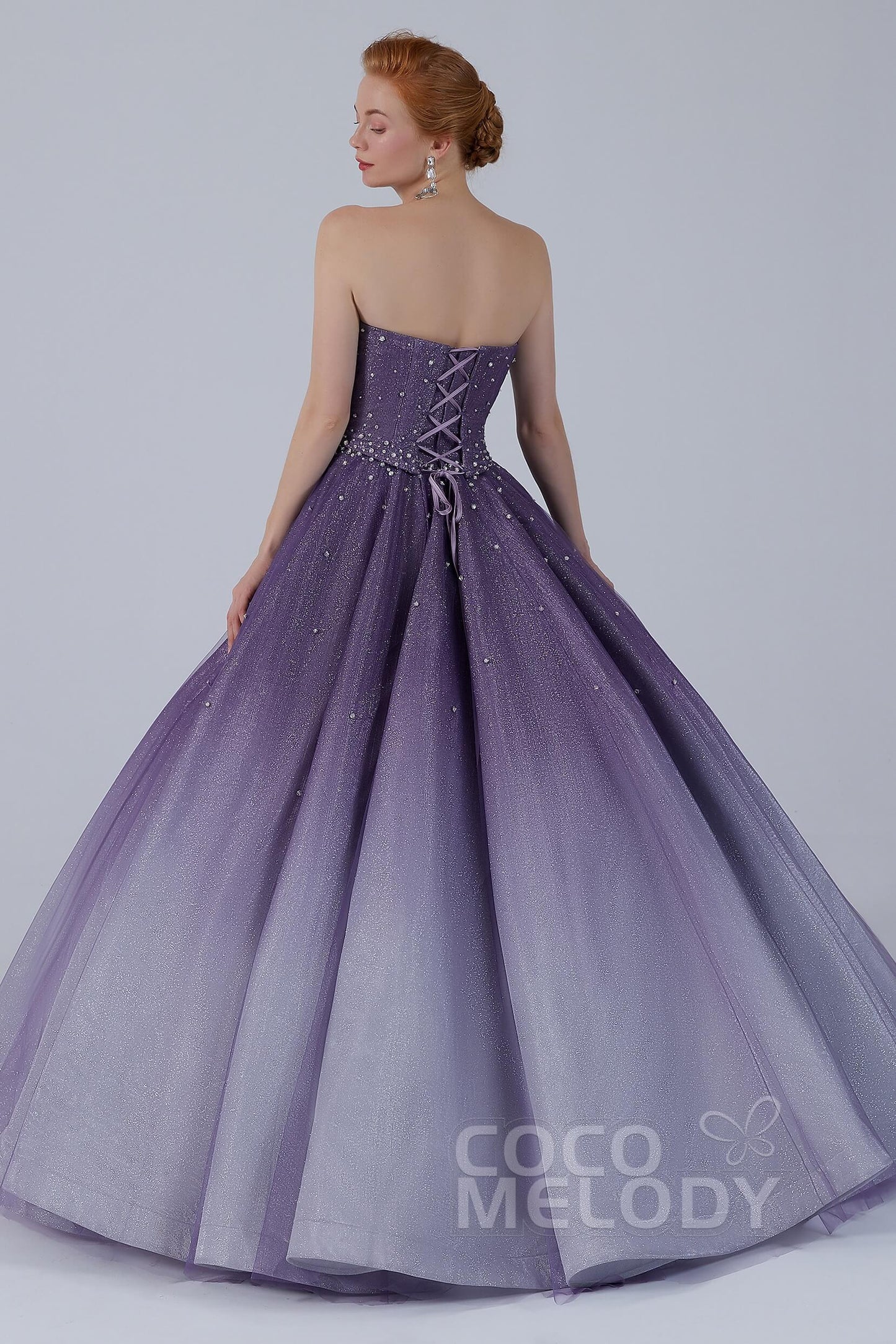 Ball Gown Floor Length Compound Ombre Wedding Dress CW2142 - COCOMELODY