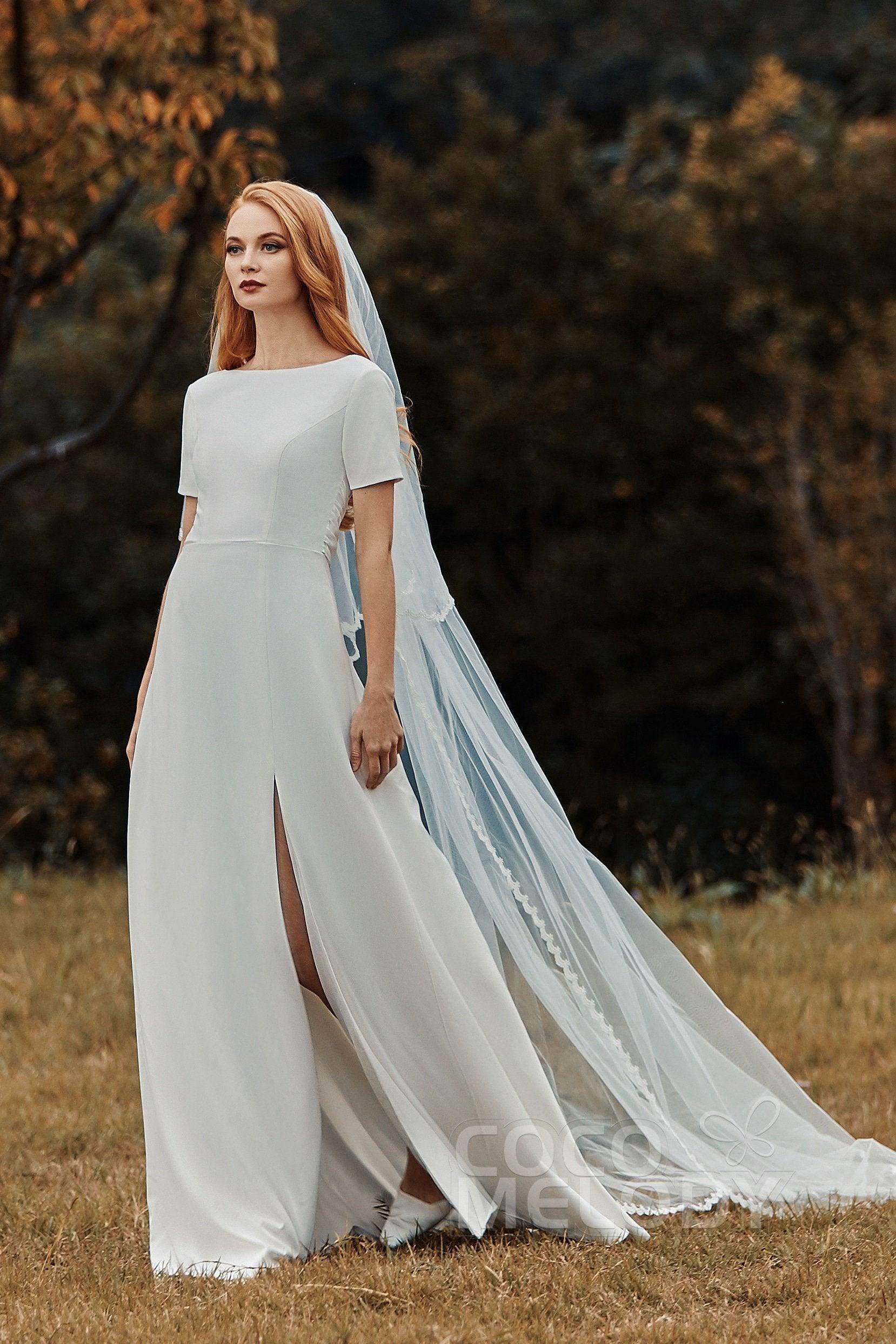 Ivory A-Line Open Back Gown