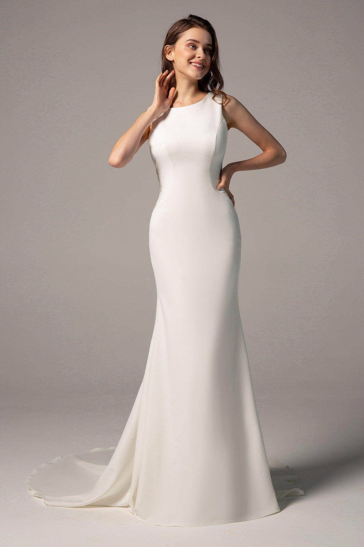beaded godet dress Beaded Godet Evening Gown main image 0