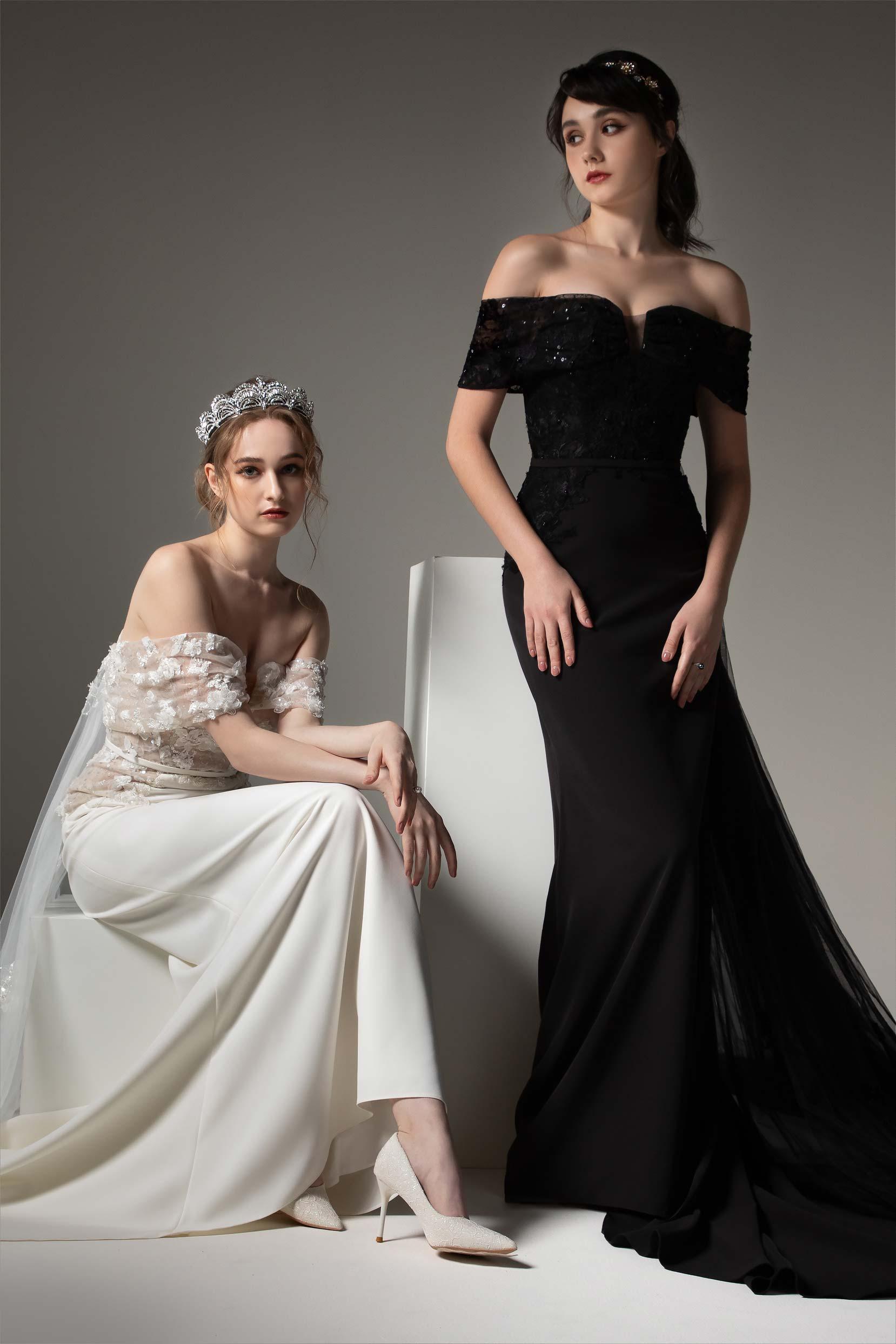 Trumpet-Mermaid Chapel Train Elastic Cloth Wedding Dress CW2491 - COCOMELODY
