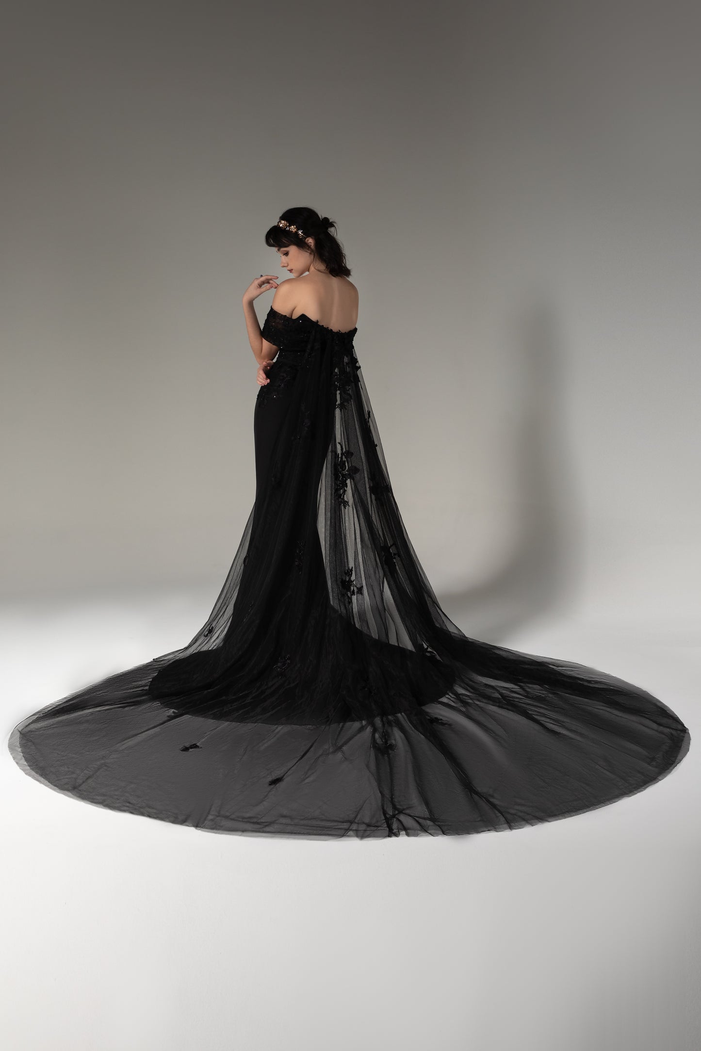 Trumpet-Mermaid Chapel Train Elastic Cloth Wedding Dress CW2492
