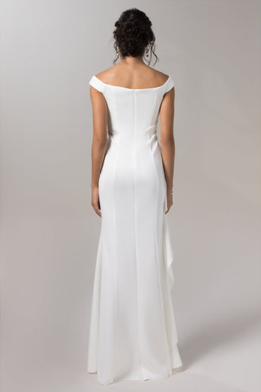 Mermaid Floor Length Elastic Knitted Fabric Wedding Dress CW2615