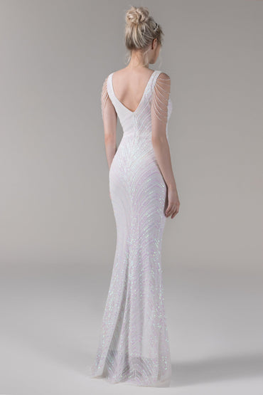 Mermaid Floor Length Elastic Knitted Fabric Wedding Dress CW2642