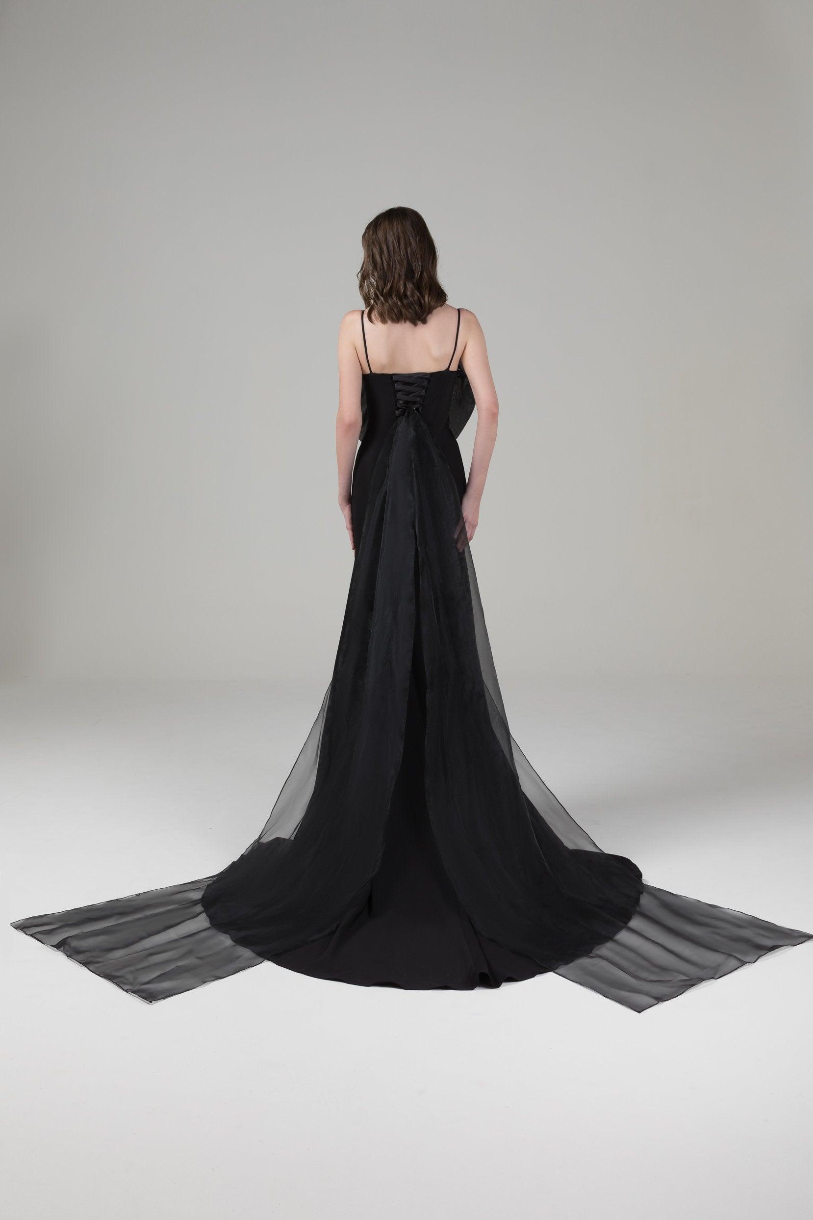 Trumpet Court Train Elastic Cloth Wedding Dress CW2645 - COCOMELODY