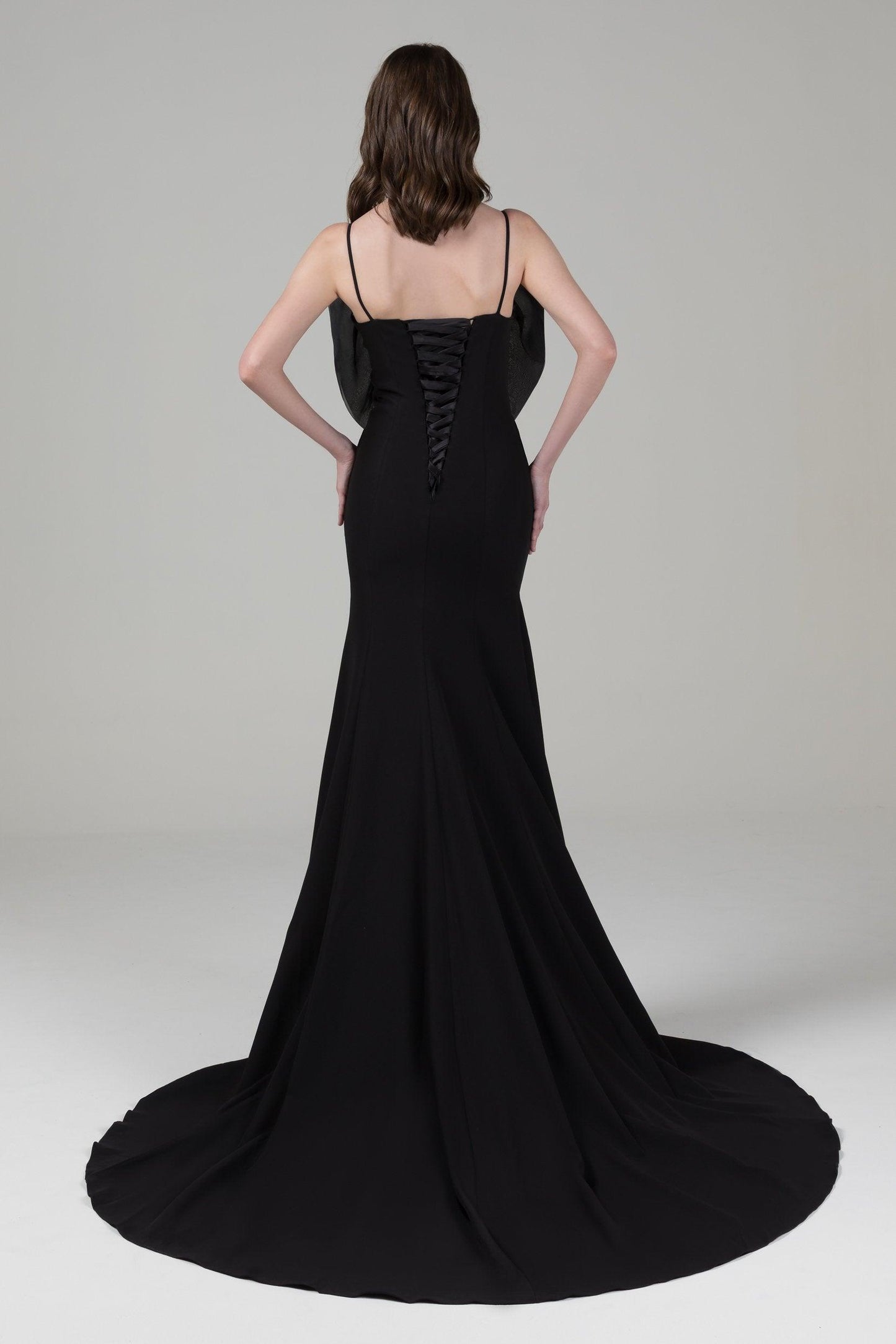Trumpet Court Train Elastic Cloth Wedding Dress CW2645 - COCOMELODY