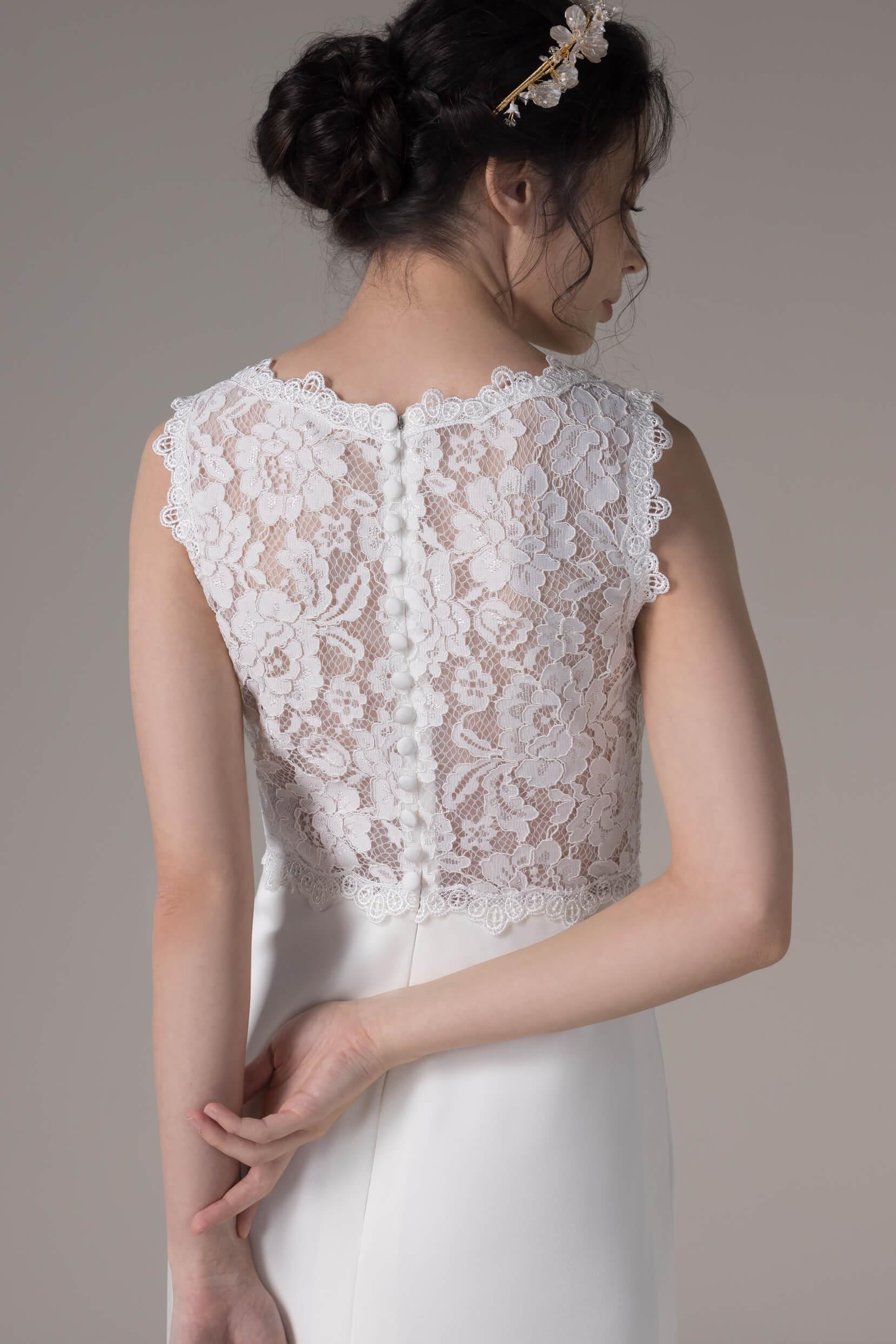 Trumpet Sweep-Brush Train Elastic Cloth Wedding Dress CW2658 - COCOMELODY