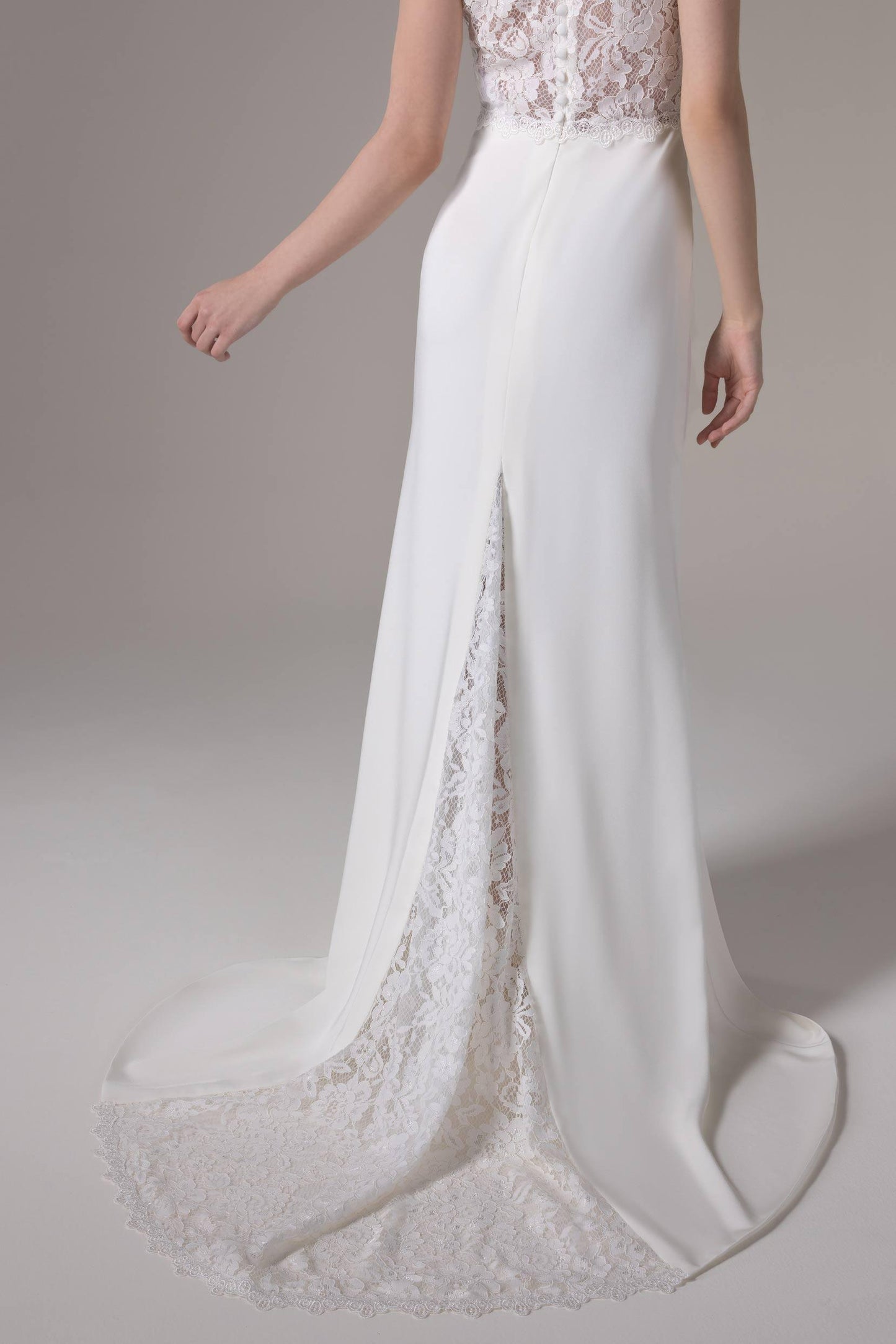 Trumpet Sweep-Brush Train Elastic Cloth Wedding Dress CW2658 - COCOMELODY