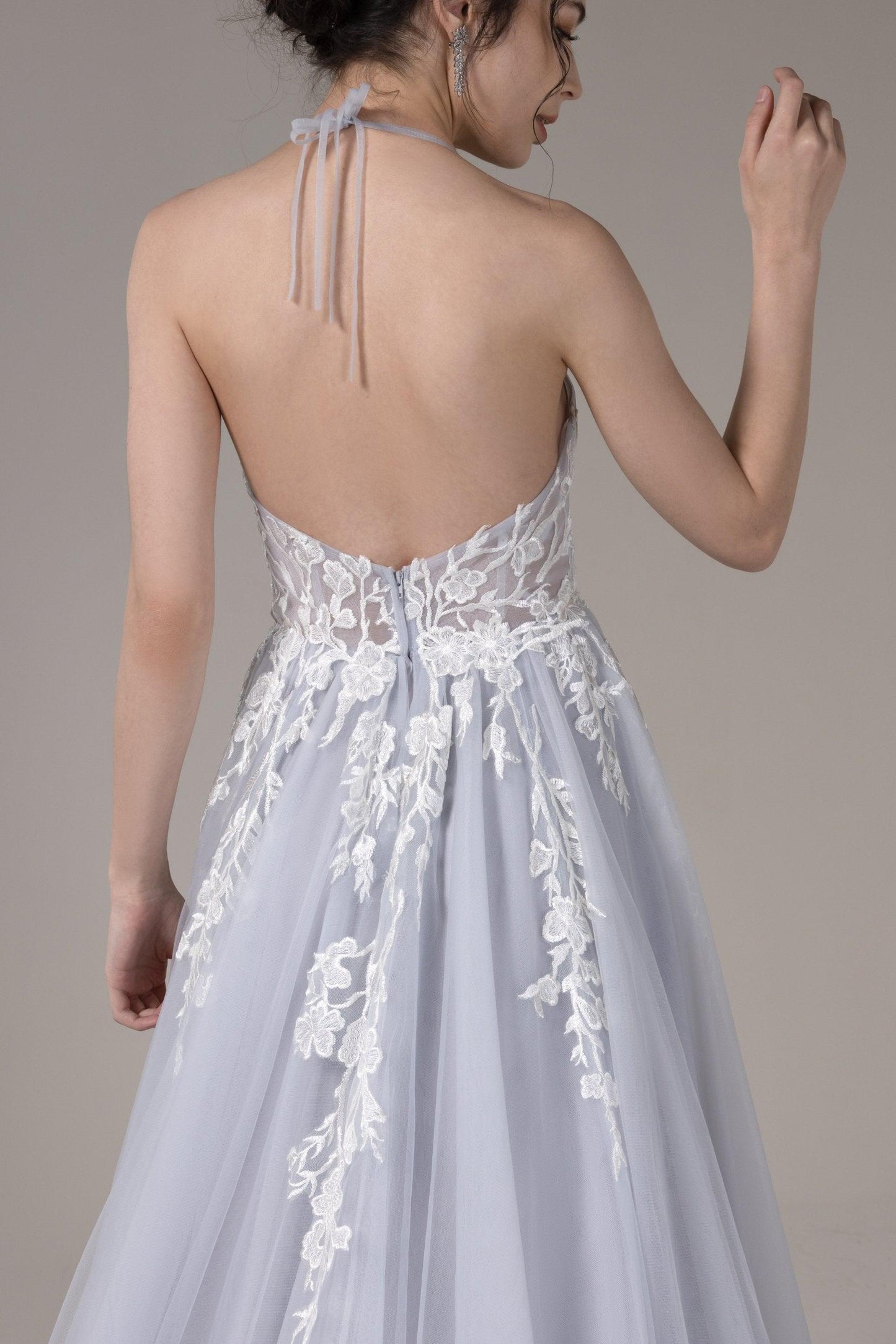 A-Line Court Train Lace Tulle Wedding Dress CW2814 - COCOMELODY