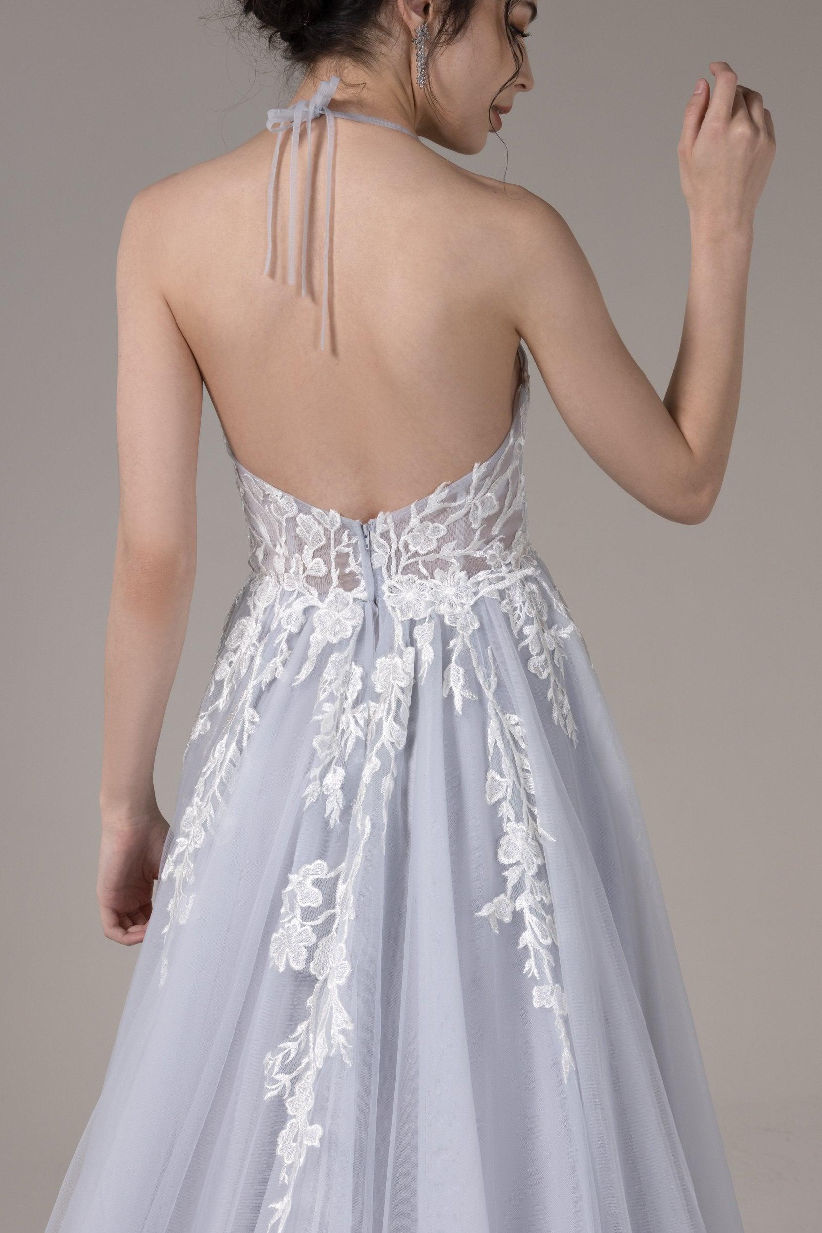 A-Line Court Train Lace Tulle Wedding Dress CW2814 - COCOMELODY