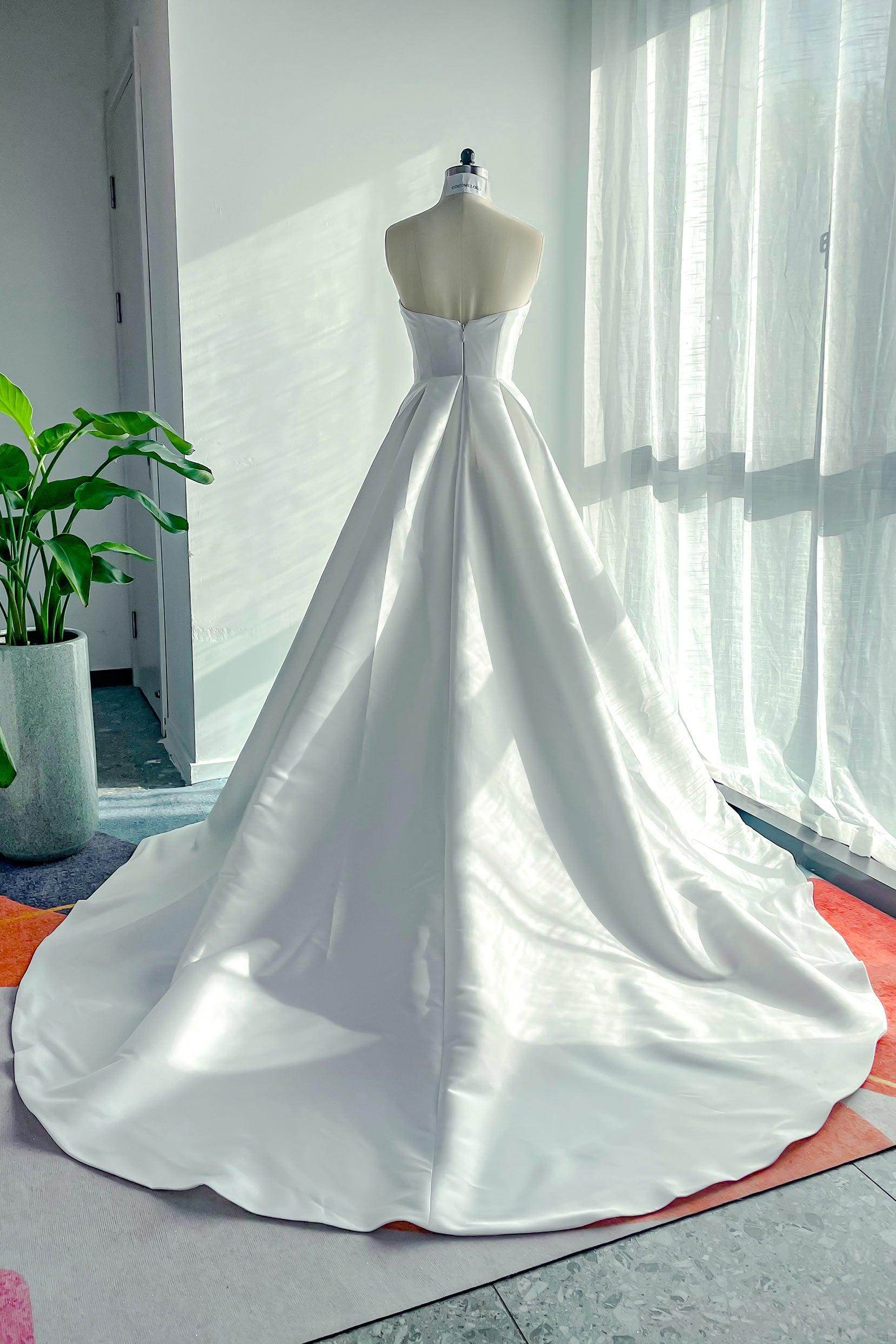 Cocomelody Sweetheart Sleeveless A-Line Wedding Dress Cocomelody CW3124, 35 Days / Ivory / Custom Size Cocomelody Sweetheart Sleeveless A-Line Wedding Dress Cocomelody CW3124, 35 Days / Ivory / Custom Size