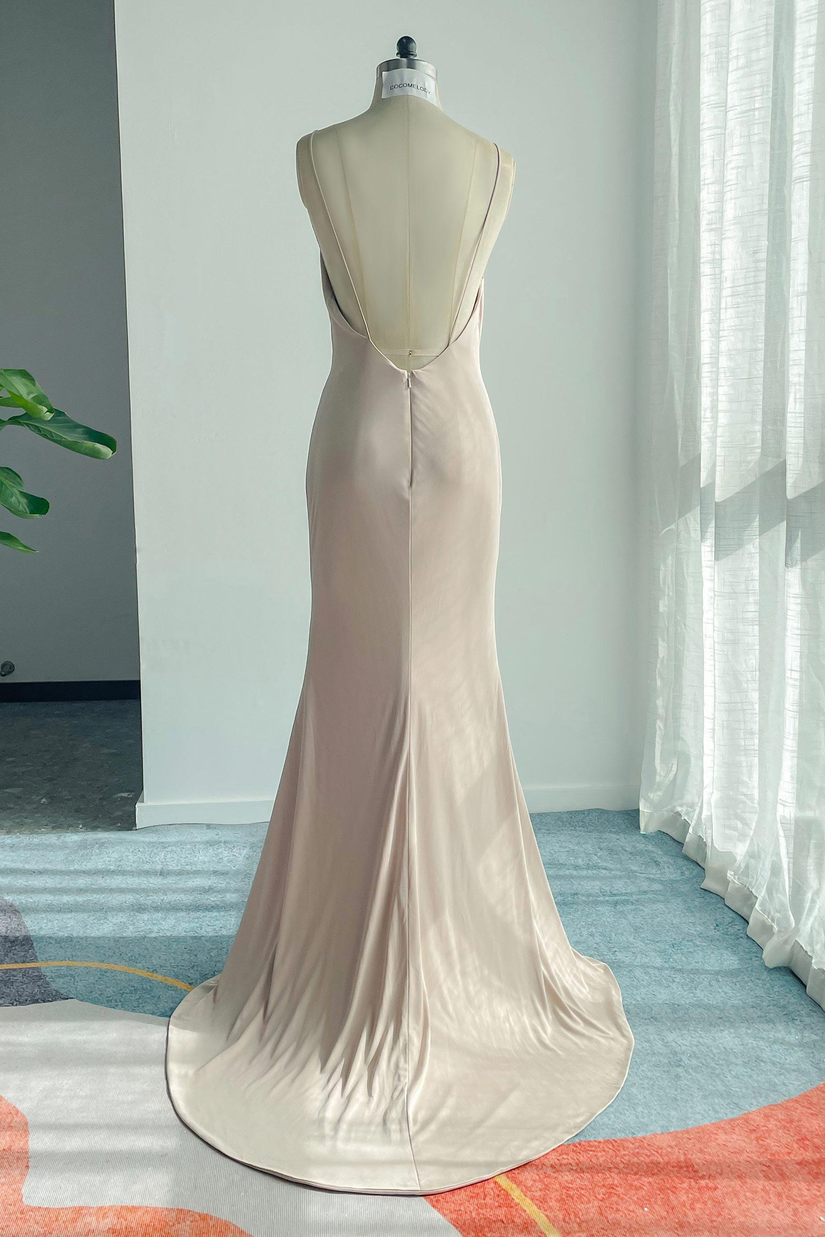 Trumpet-Mermaid Chapel Train Lace Tulle Wedding Dress CW3146 - COCOMELODY