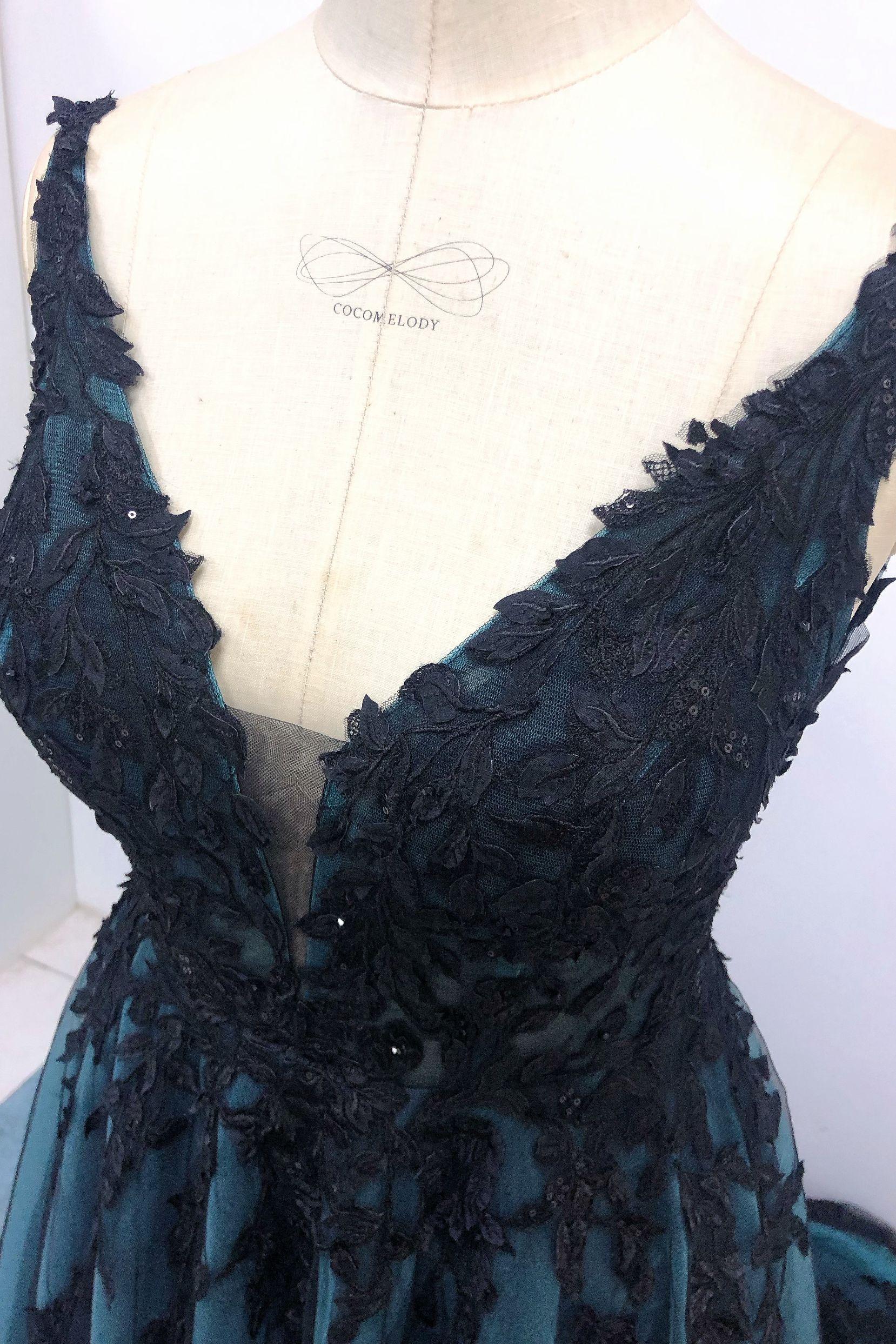 A-Line Court Train Mikado Wedding Dress CW3222 - COCOMELODY