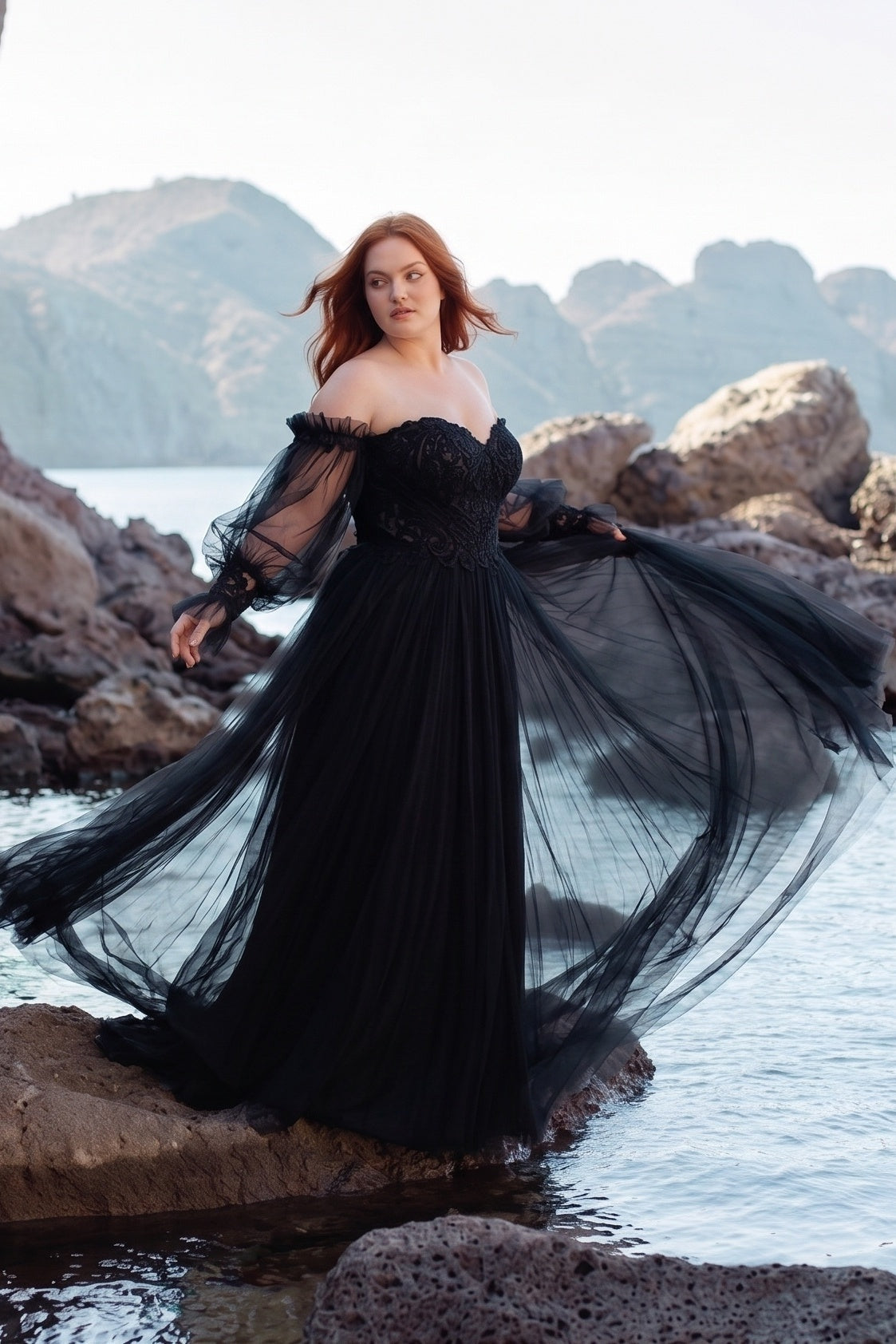 Trumpet-Mermaid Court Train Chiffon Wedding Dress CW3267