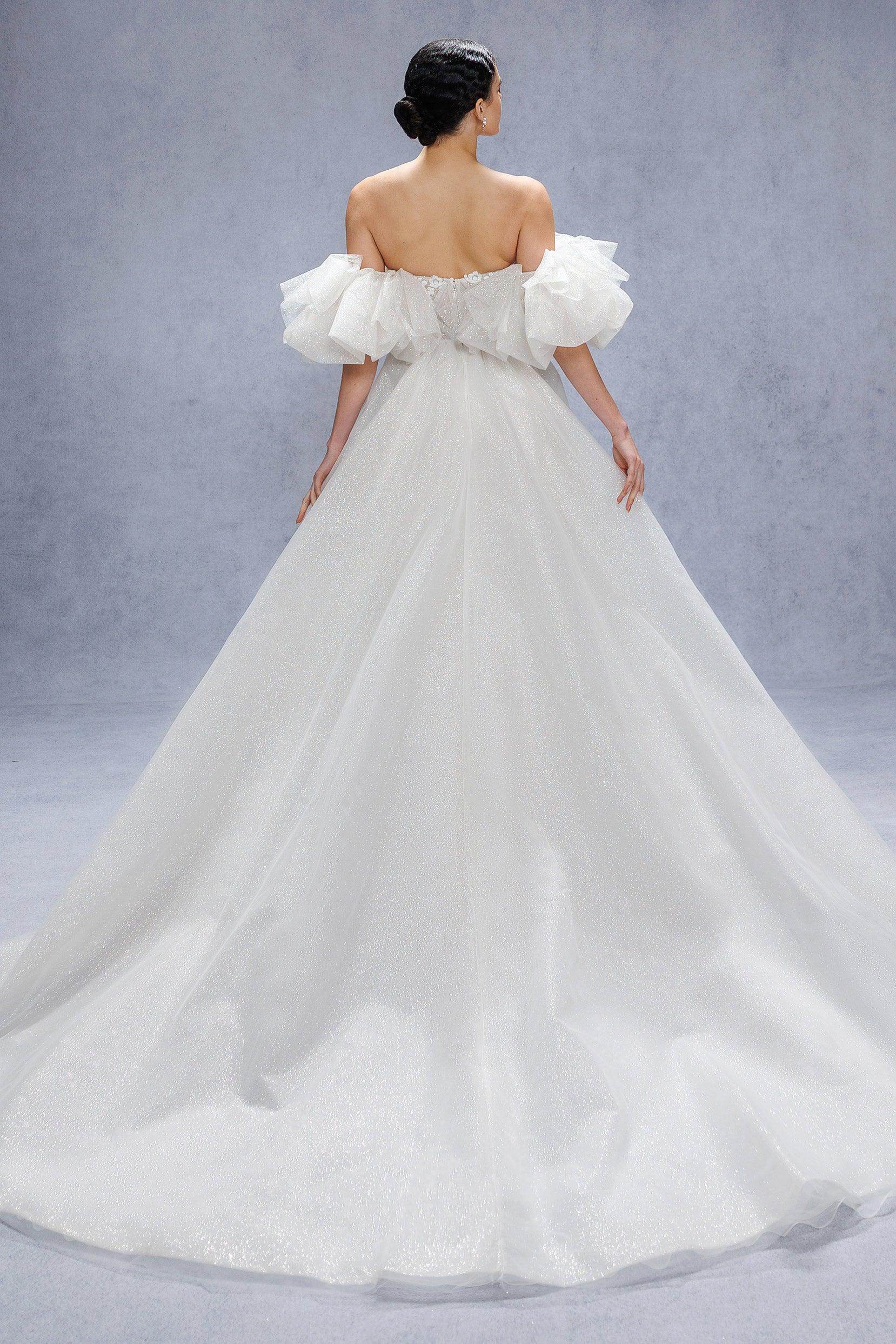 COCOMELODY A-Line Court Train Glitter Elegant Wedding Dresses CW3342, 45 Days / Ivory / US10-UK12-EUR40 COCOMELODY A-Line Court Train Glitter Elegant Wedding Dresses CW3342, 45 Days / Ivory / US10-UK12-EUR40