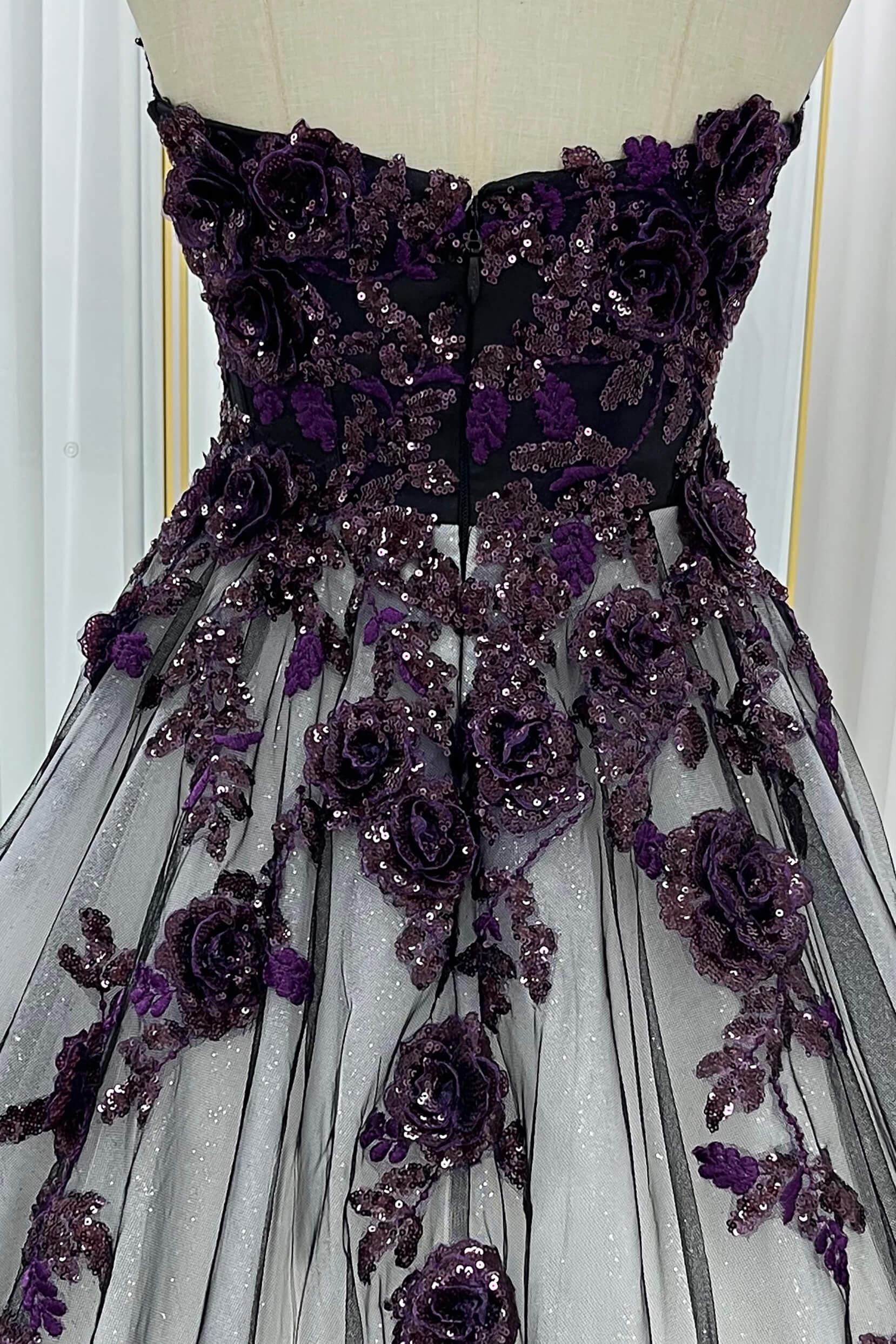 A-Line Court Train Lace Tulle Wedding Dress CW3345 - COCOMELODY