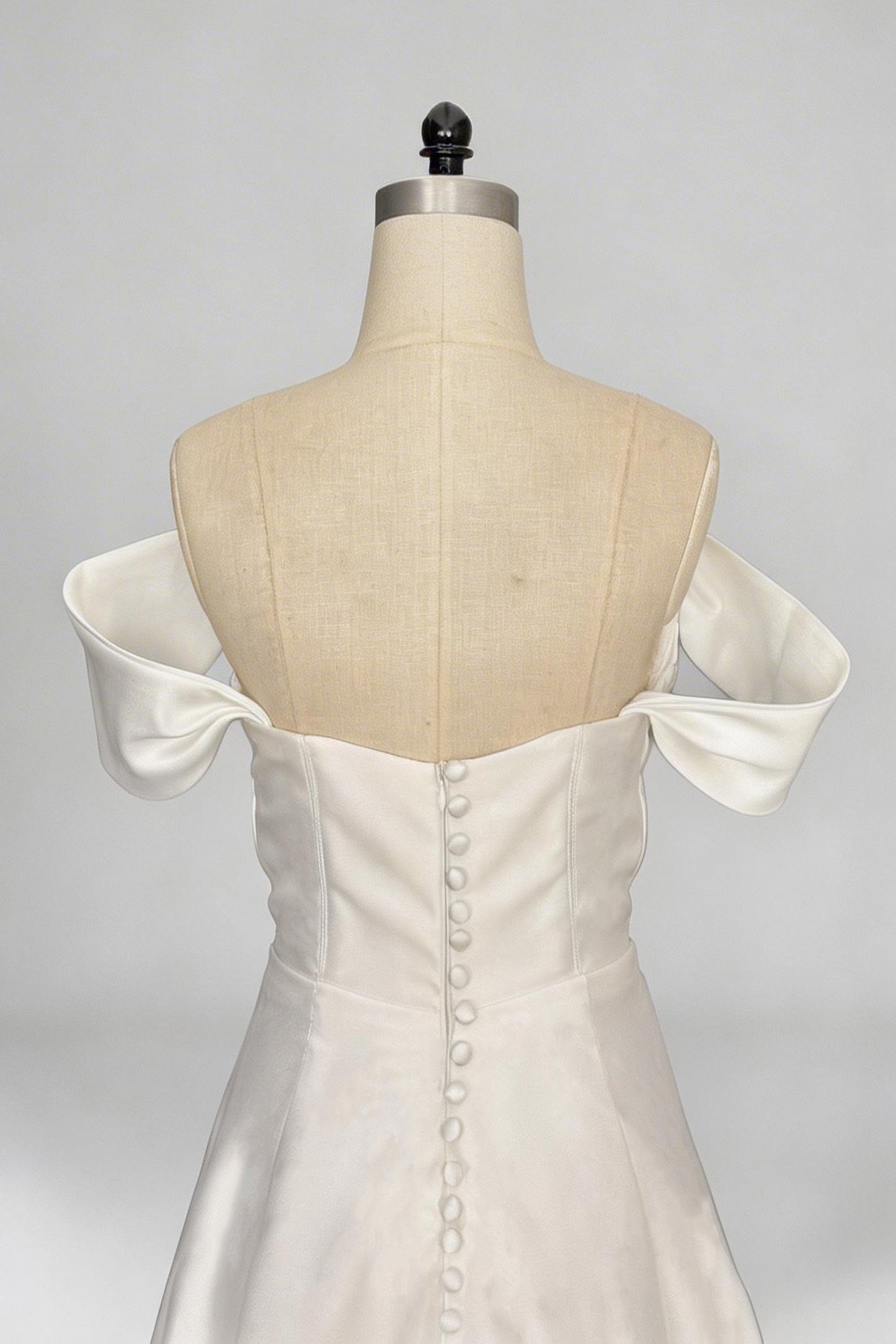 A-Line Court Train Mikado Wedding Dress CW3451