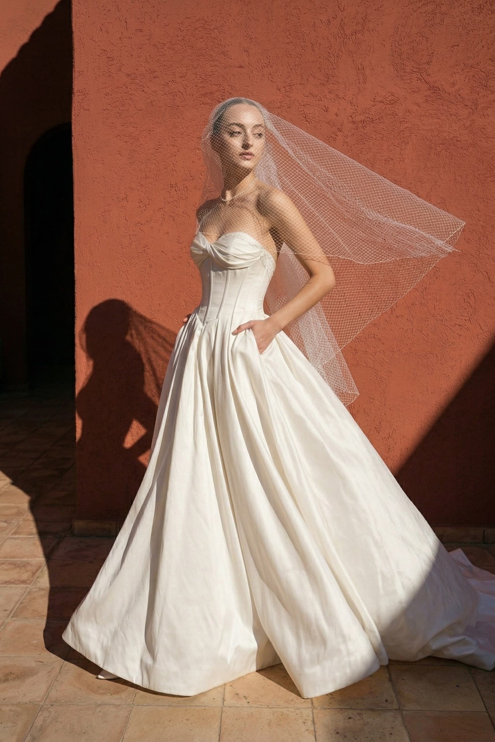 Simple Satin Basque Waist Wedding Dress Sleeveless Pockets A Line COCOMELODY CW3502, 20 Days / Choose from Satin Color Chart / US0-UK2-EUR30 Simple Satin Basque Waist Wedding Dress Sleeveless Pockets A Line COCOMELODY CW3502, 20 Days / Choose from Satin Color Chart / US0-UK2-EUR30