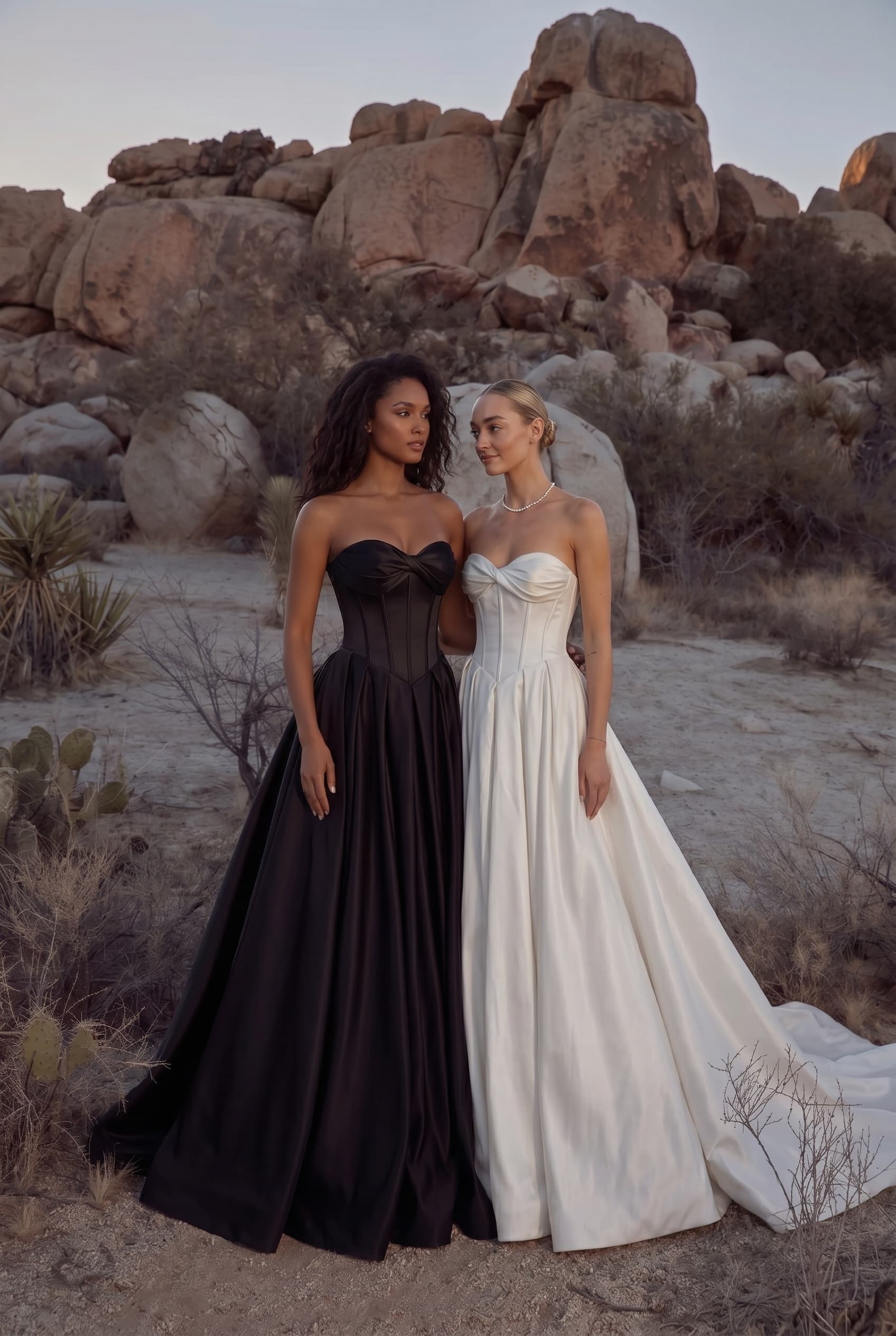 basque wedding dress Luxury Crepe Basque Waist Wedding Dress: Corset Bridal Gown