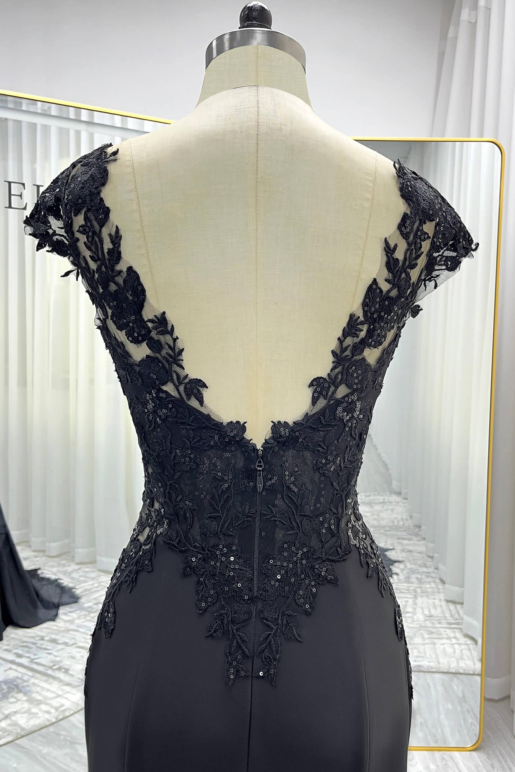 Trumpet-Mermaid Chapel Train Stretch Satin Lace Wedding Dress CW3530 - COCOMELODY
