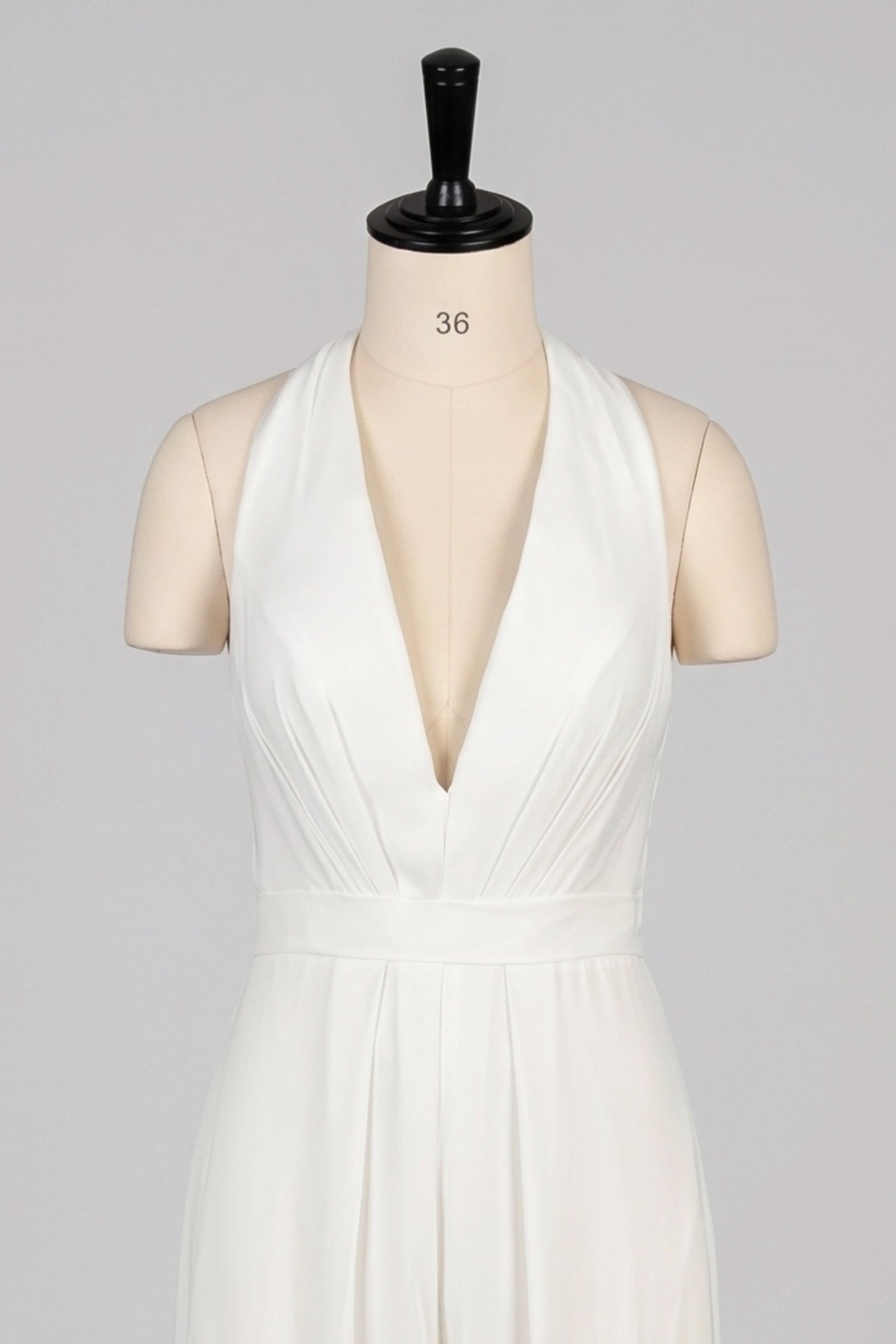 Halter Floor Length Chiffon Wedding Jumpsuit CW3577CR